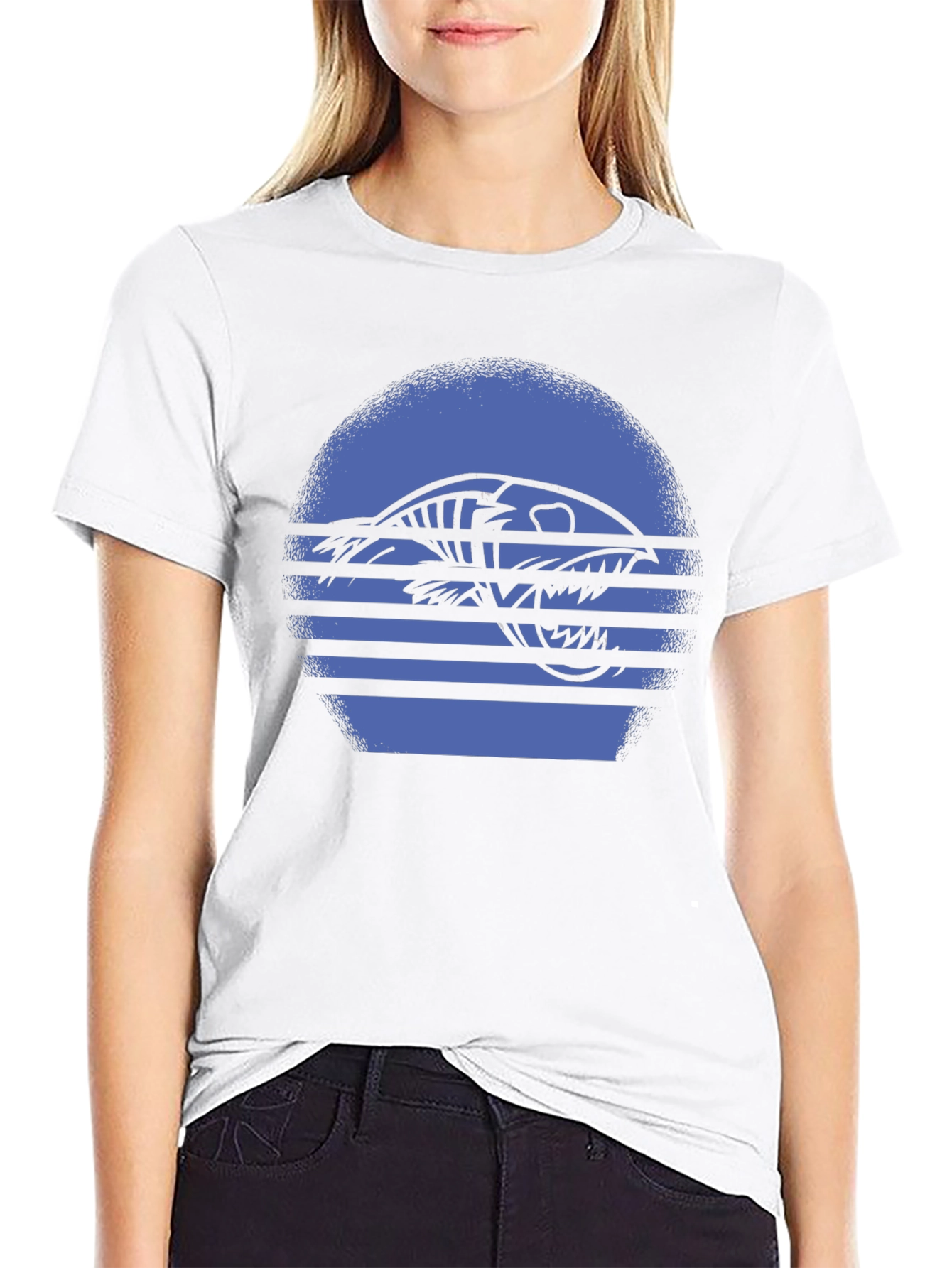 Retro Fish Skeleton Graphic Tee