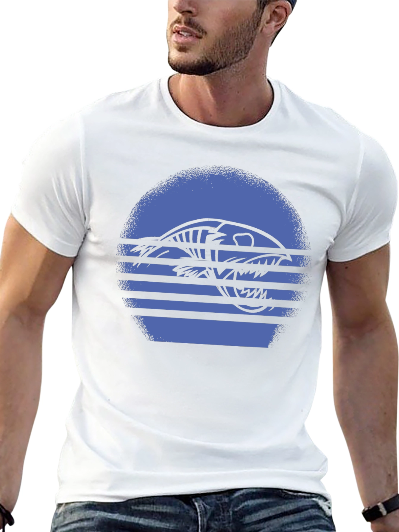 Retro Fish Skeleton Graphic Tee