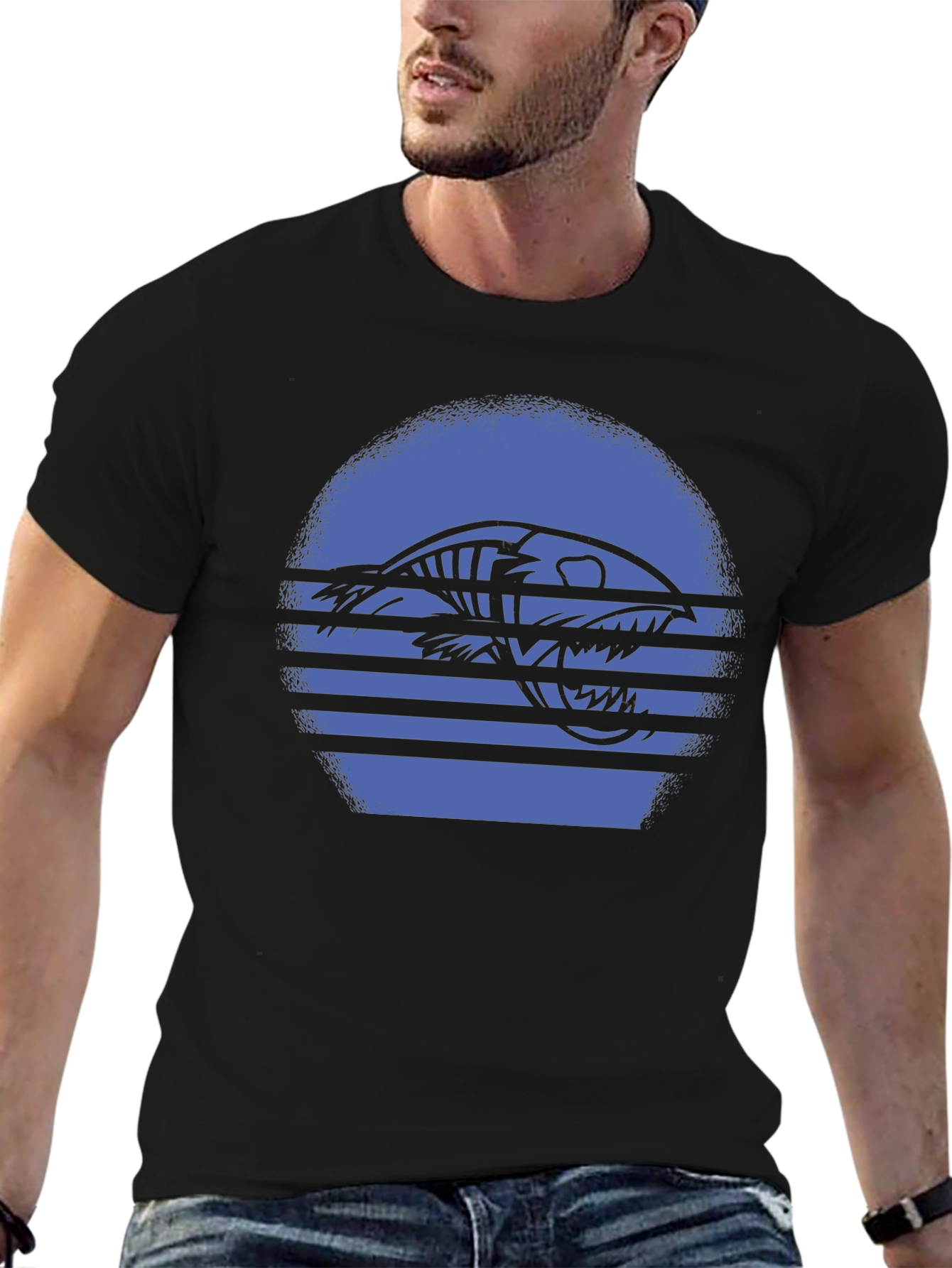 Retro Fish Skeleton Graphic Tee