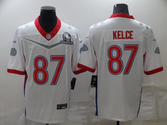 Men's Kansas City Chiefs Travis Kelce #87 White ALL STAR Game Jerseys