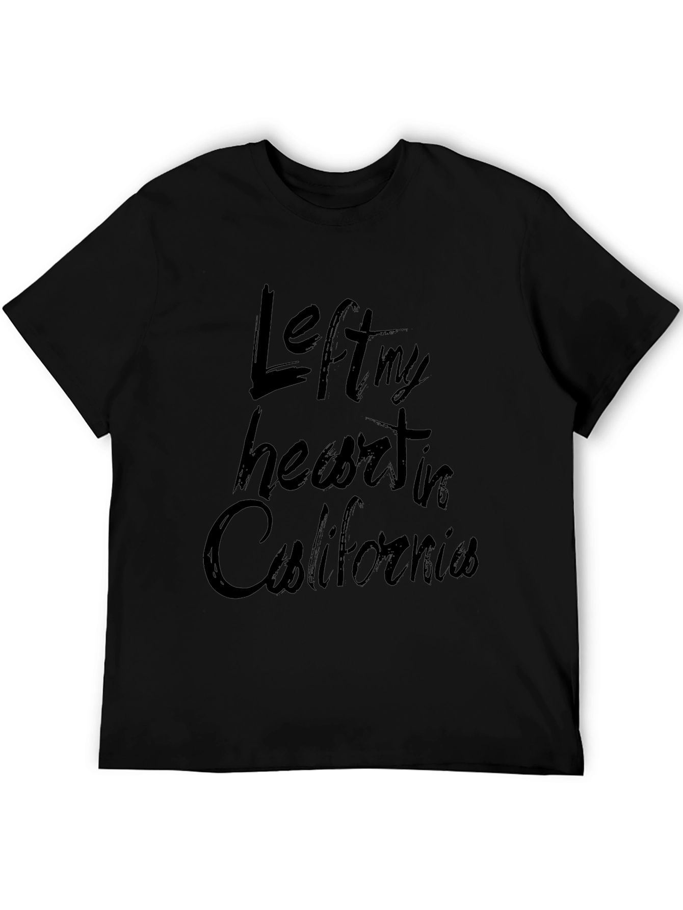 Left My Heart in California Black T-Shirt