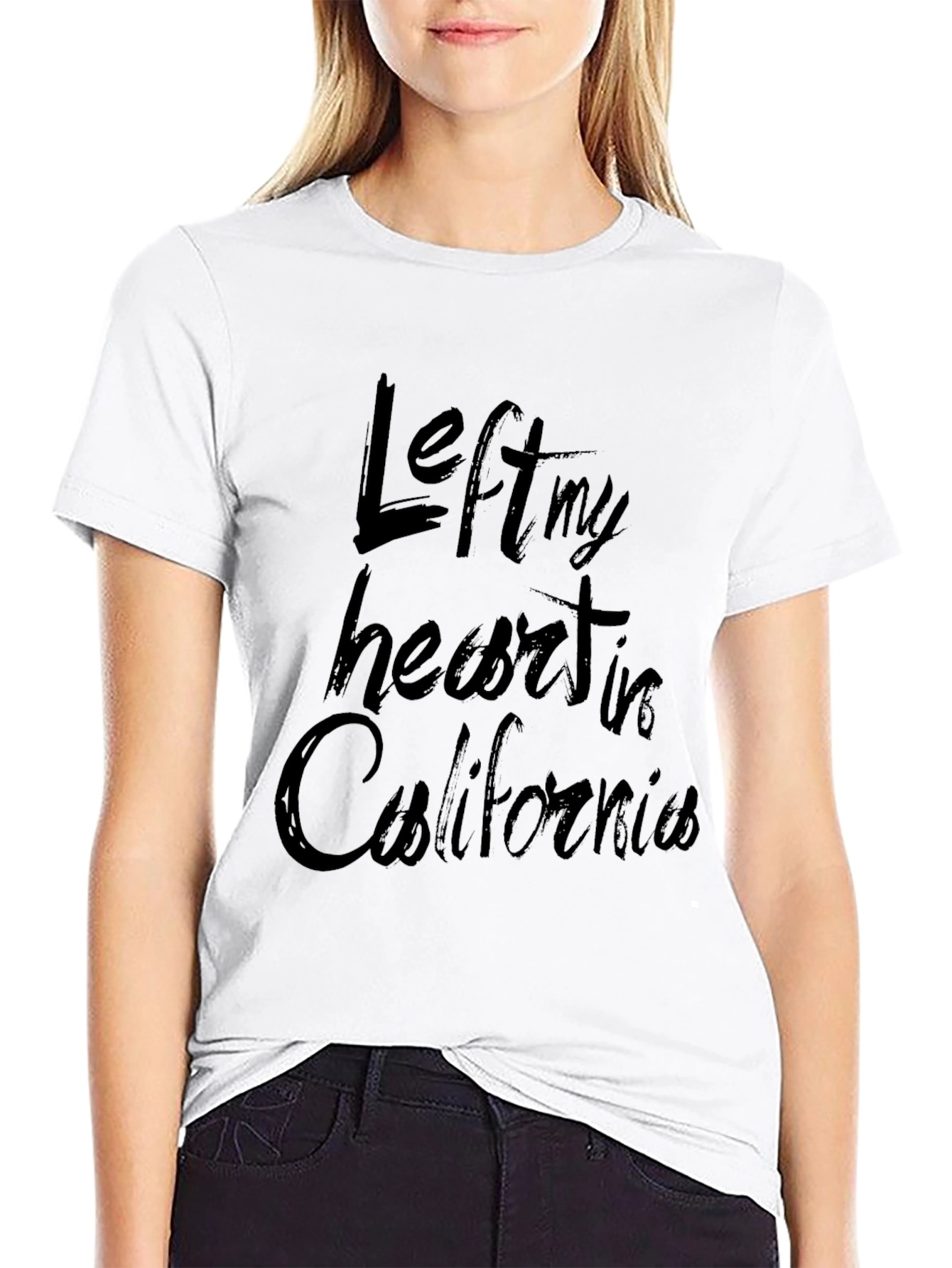 Left My Heart in California Black T-Shirt