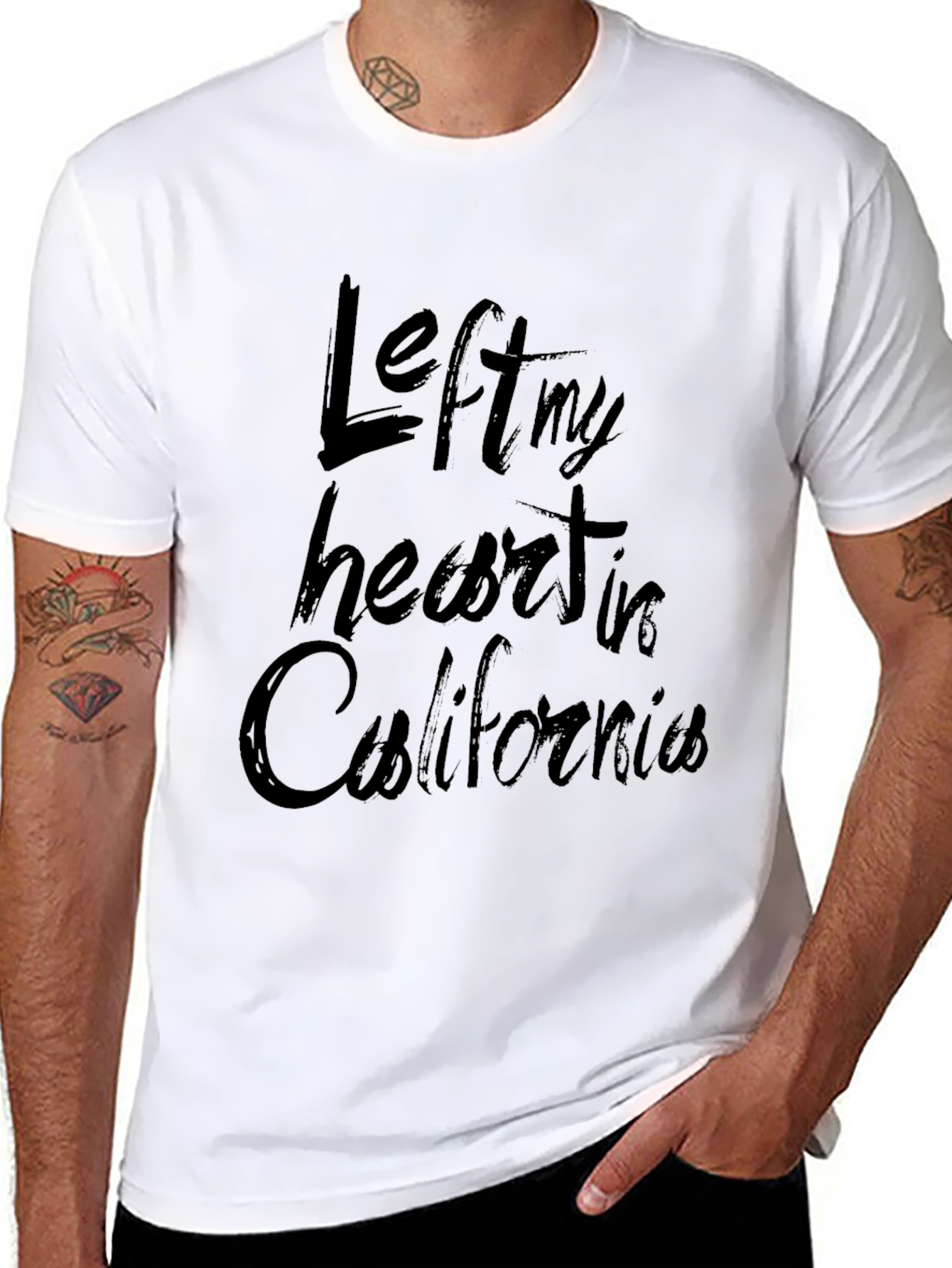 Left My Heart in California Black T-Shirt