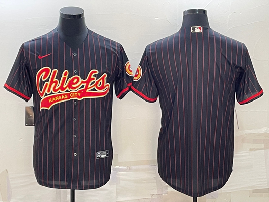 Men's Kansas City Chiefs Black Blank Player Jerseys