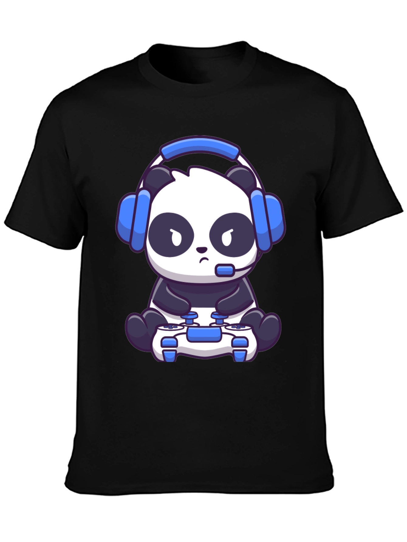 Gamer Panda T-Shirt - Cartoon Style