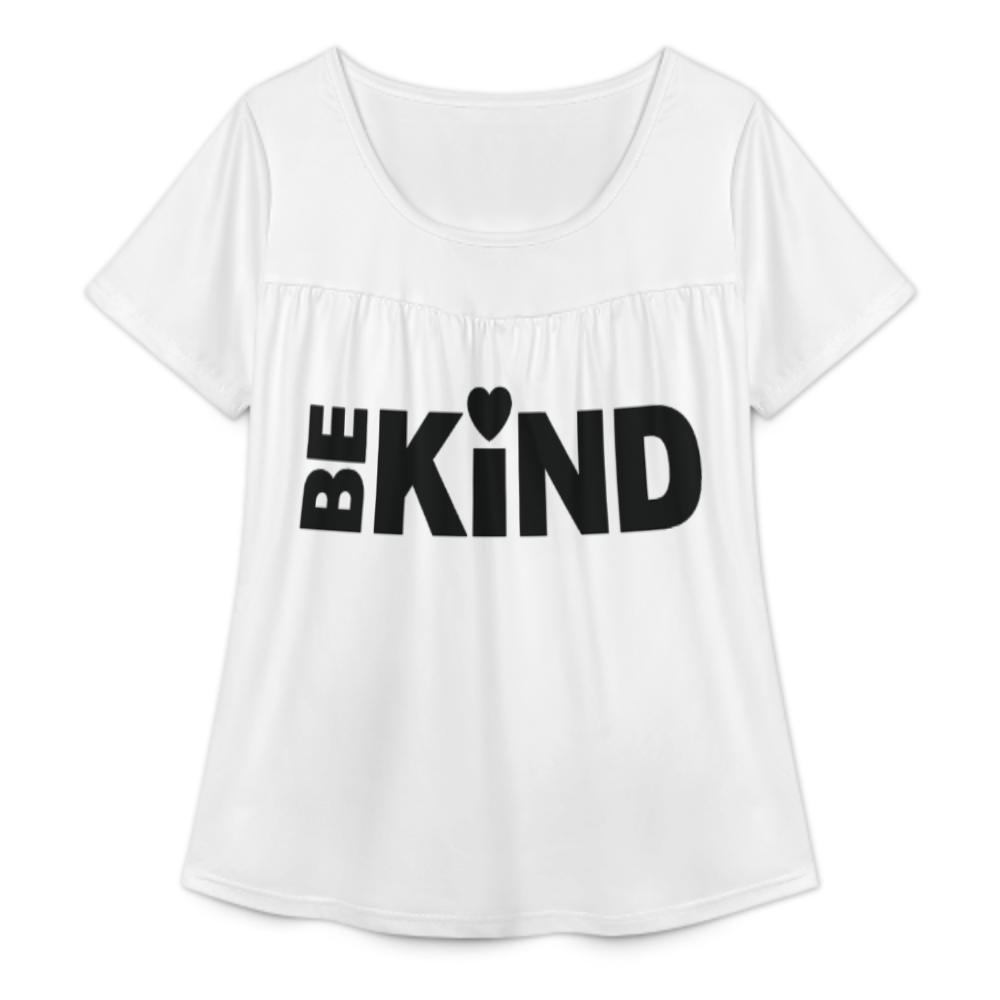 Be Kind Minimalist Graphic Tee, Positive Message Shirt, Inspirational Typography Top, Everyday Kindness Apparel, Simple Aesthetic Women’s T-Shirt(z494)