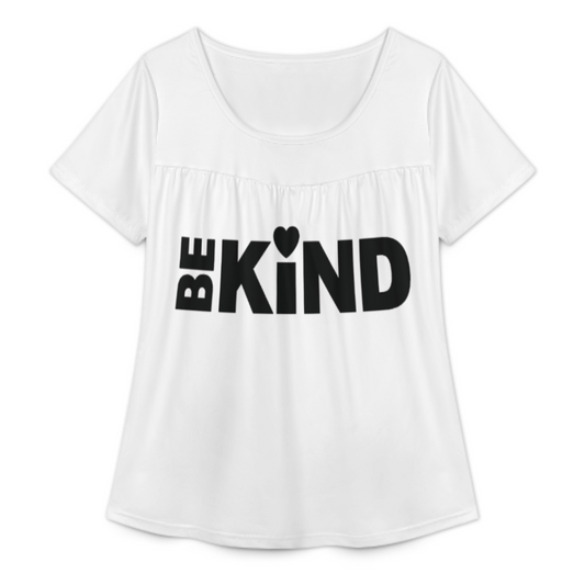 Be Kind Minimalist Graphic Tee, Positive Message Shirt, Inspirational Typography Top, Everyday Kindness Apparel, Simple Aesthetic Women’s T-Shirt(z494)