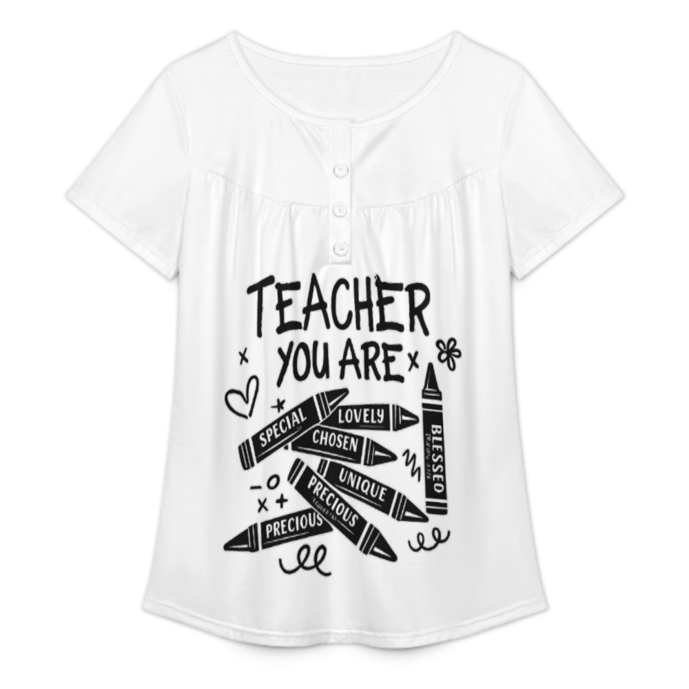 Teacher You Are Graphic Tee, Inspirational Teacher Shirt, Crayon Art Teacher Top, Positive Classroom Apparel, Cute Educator Gift T-Shirt for Women(z478)