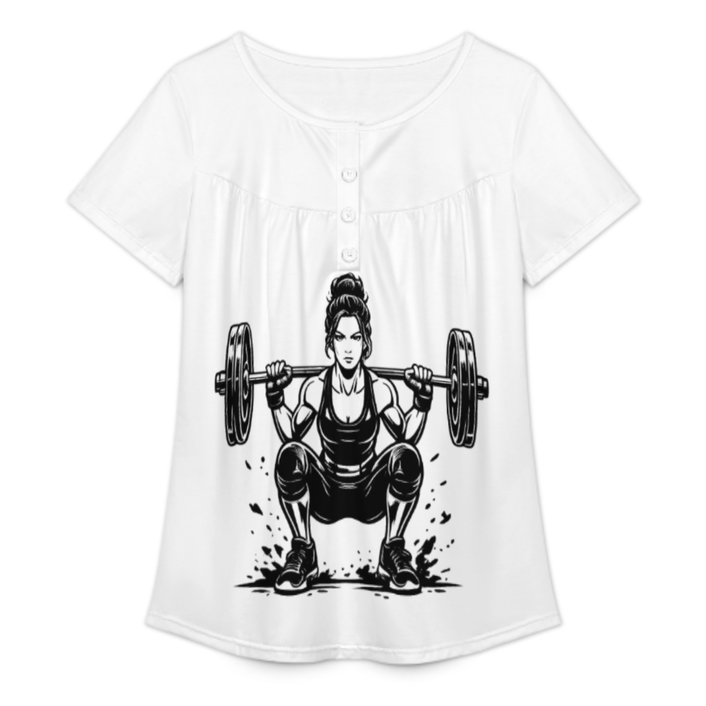 Strong Women Lift Heavy Graphic Tee, Female Weightlifting Shirt, Gym Motivation Workout Top, Squat Training Fitness Apparel, Powerful Athletic Women’s T-Shirt(z479)
