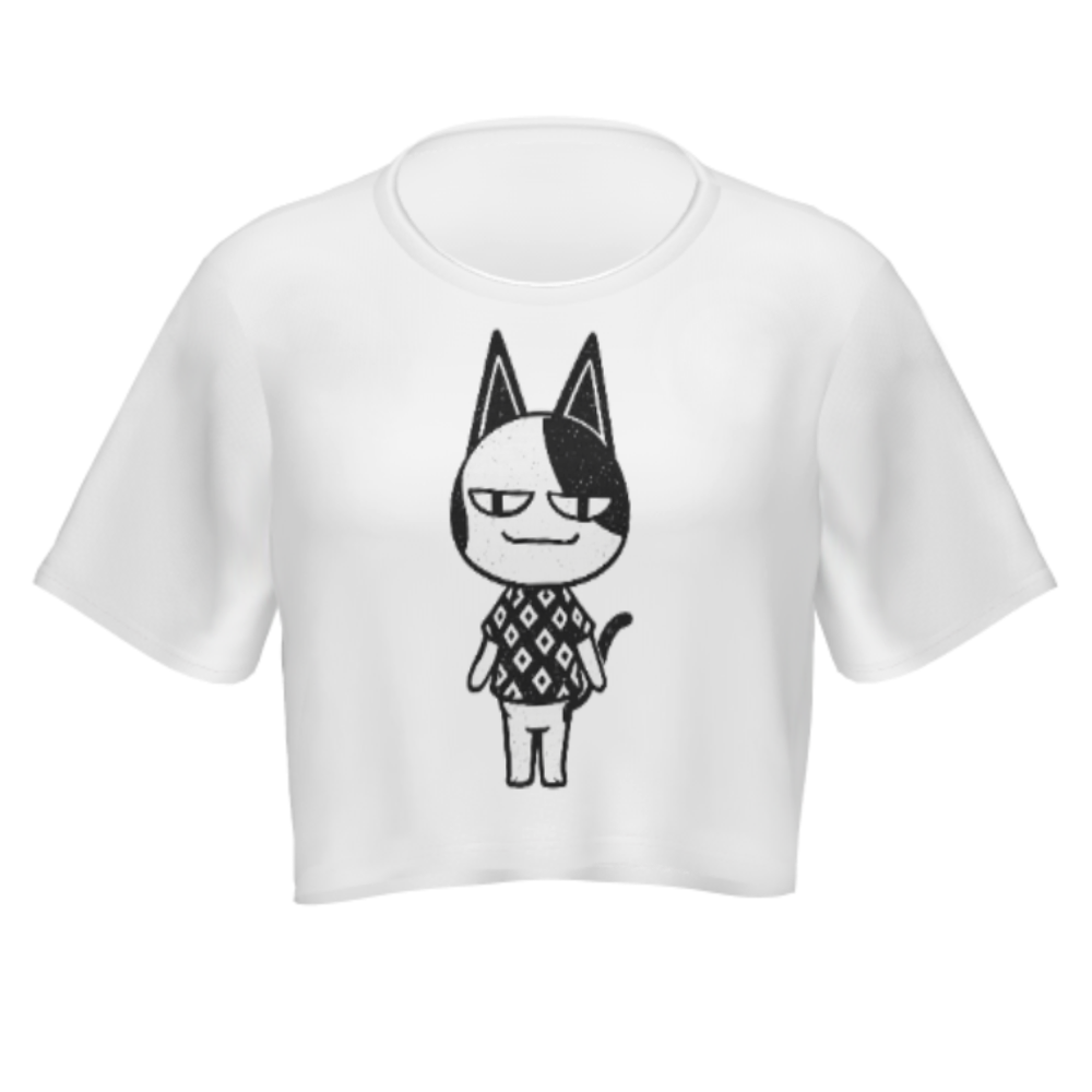 Cute Smug Cat Retro Cartoon Graphic Tee – Minimal Black & White Aesthetic Shirt(z469)