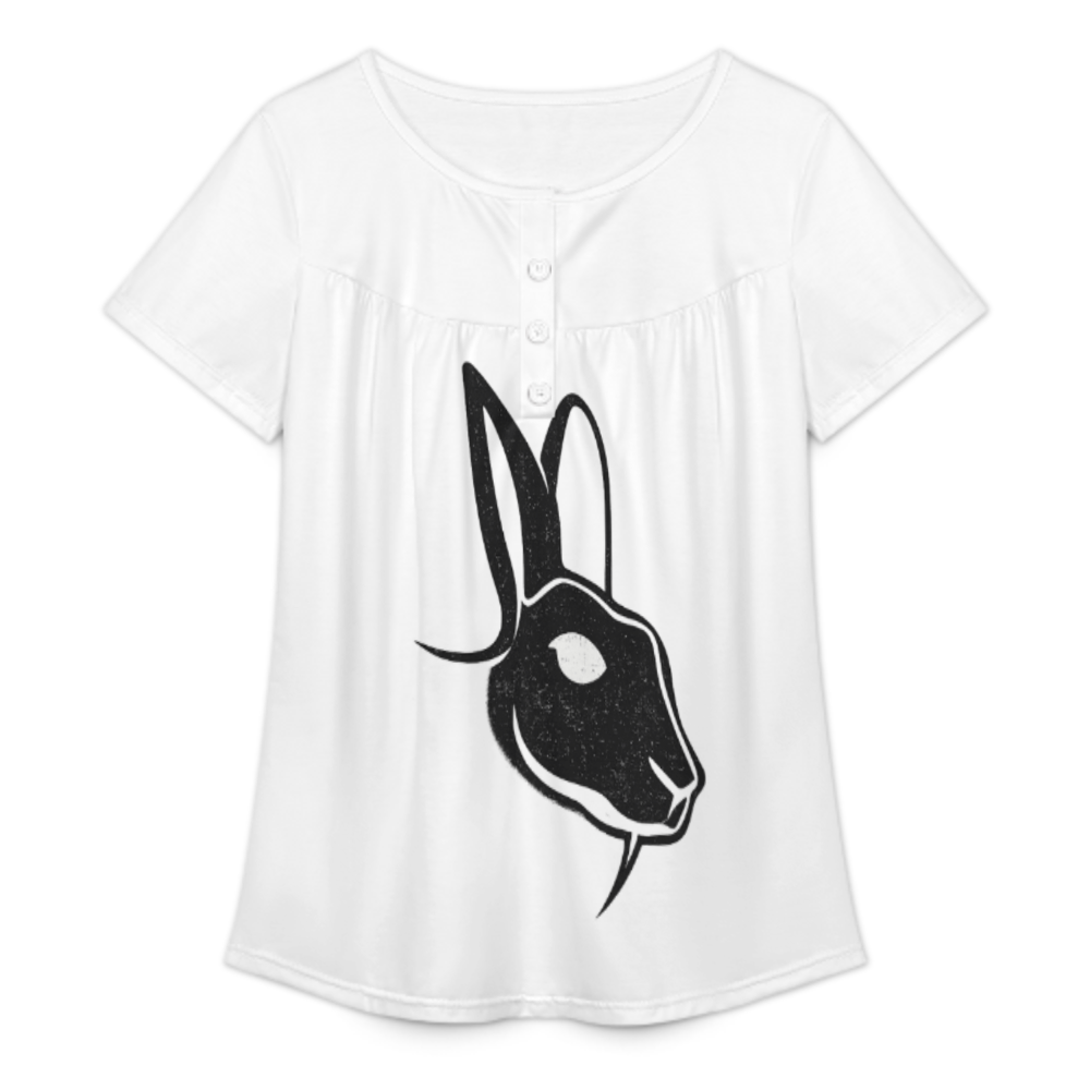 Minimalist Rabbit Head Graphic Tee – Modern Abstract Animal Line Art Shirt(z472)