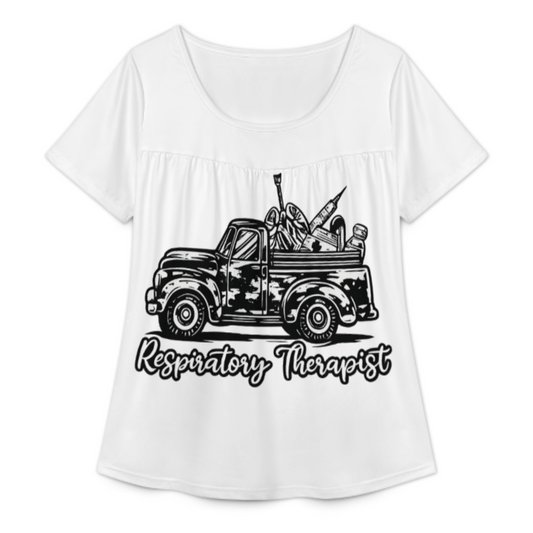 Respiratory Therapist Vintage Truck Tee, Medical Professional Graphic Shirt, Retro Healthcare Worker Top, Cute RT Career Apparel, Rustic Medical Women’s T-Shirt(z492)