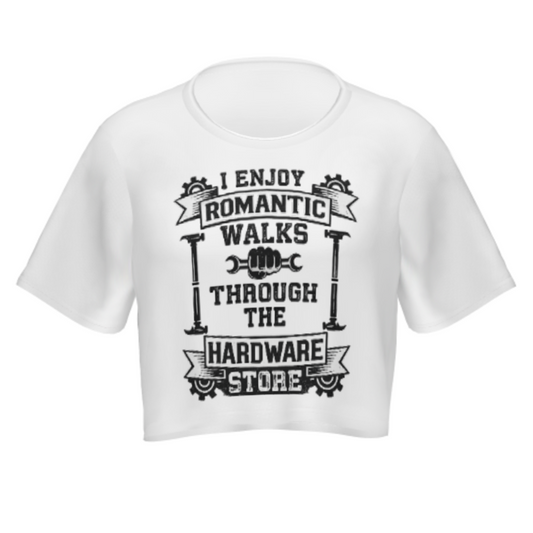 I Enjoy Romantic Walks Through The Hardware Store Funny Mechanic Graphic Tee(z468)