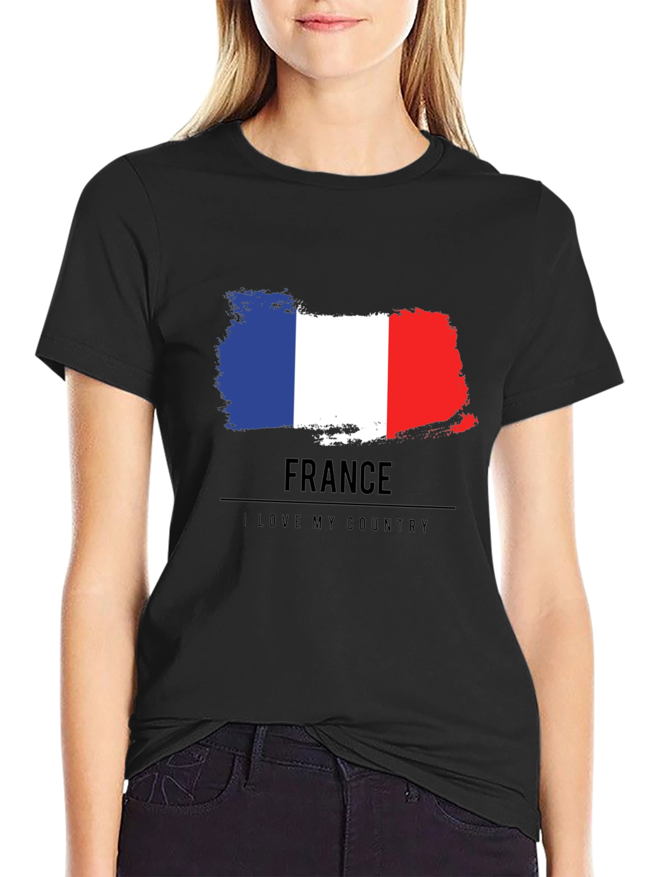 France Flag T-Shirt - I Love My Country Tee