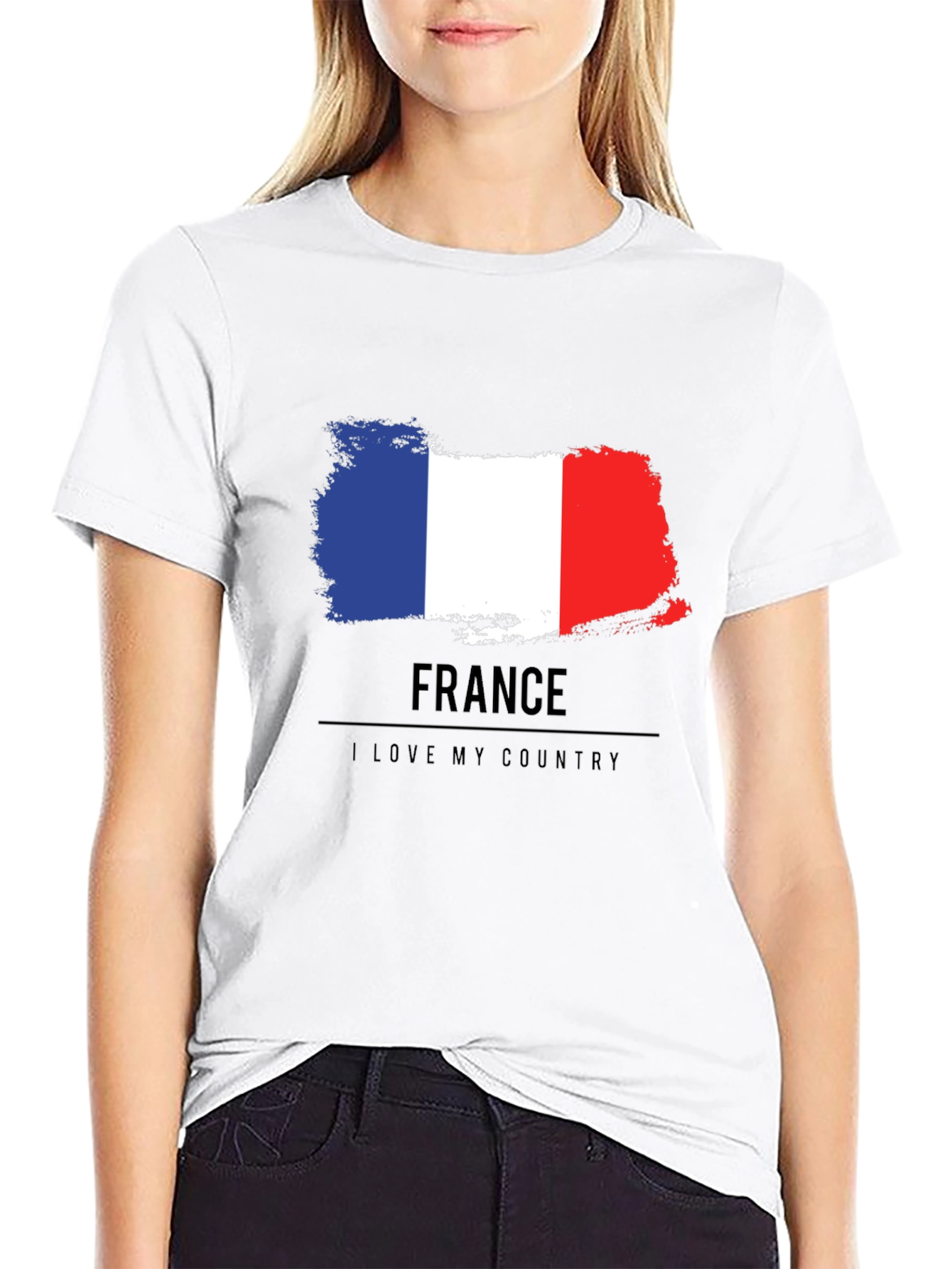 France Flag T-Shirt - I Love My Country Tee