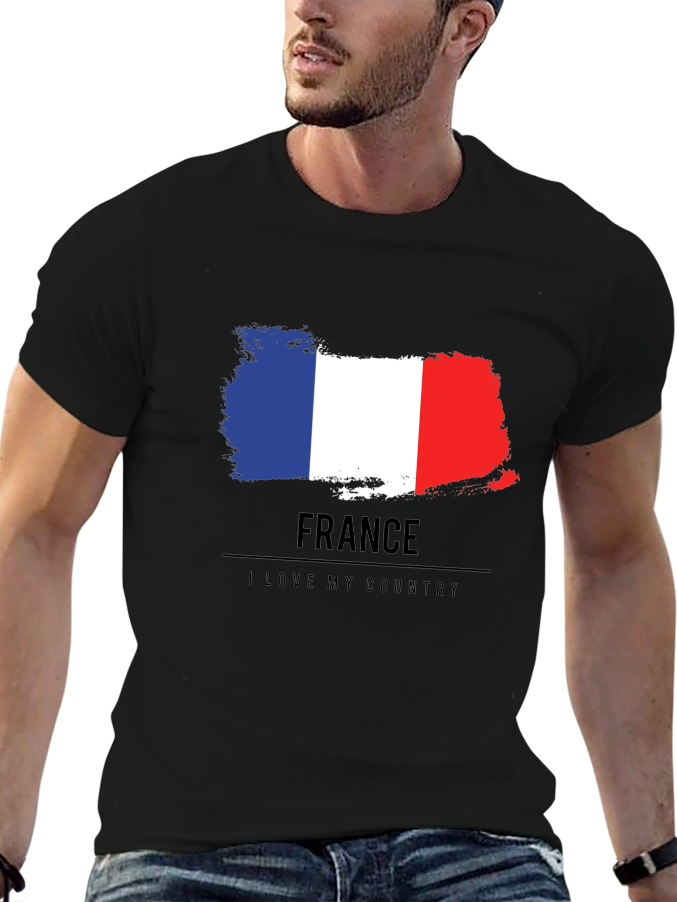 France Flag T-Shirt - I Love My Country Tee