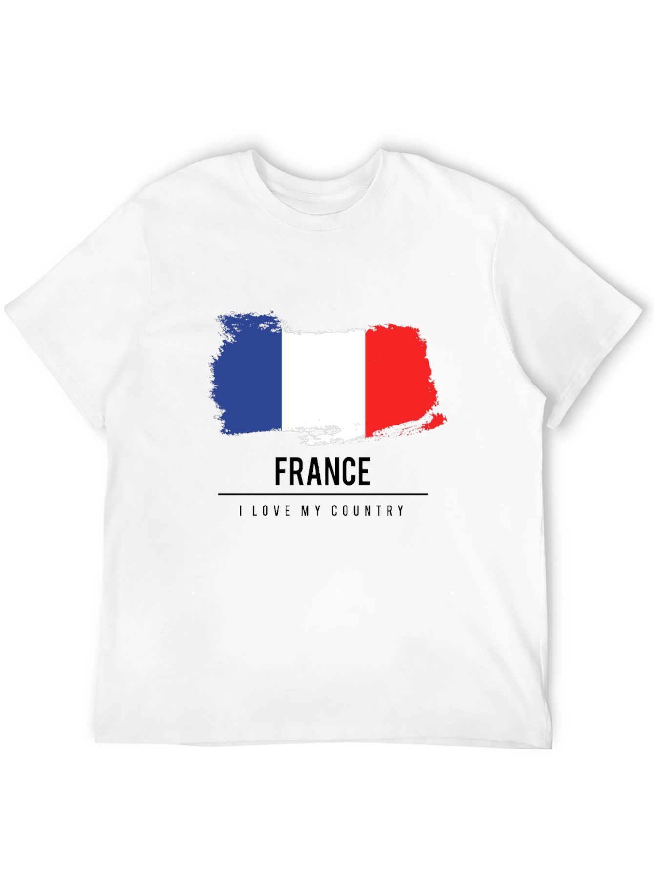 France Flag T-Shirt - I Love My Country Tee