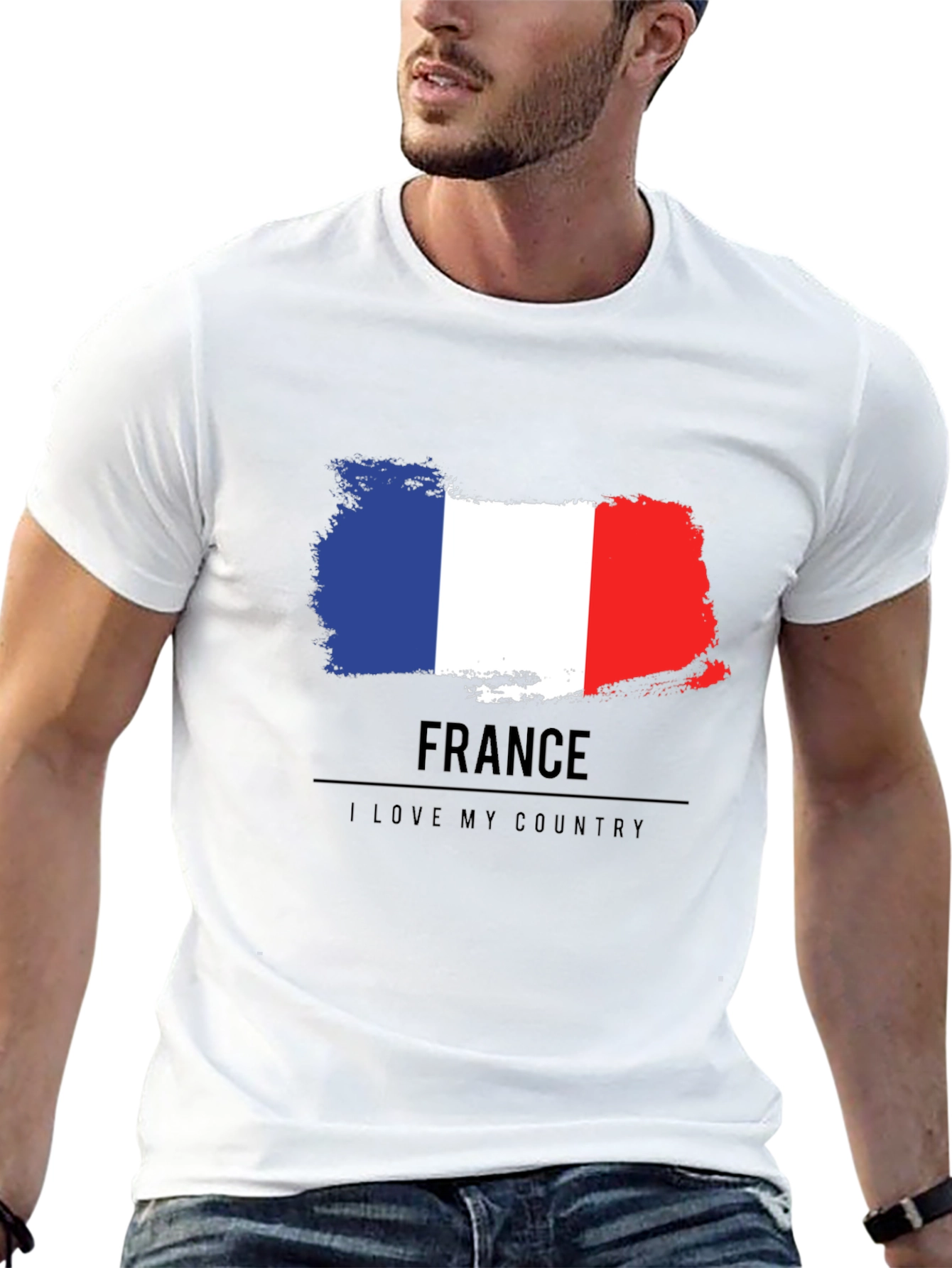 France Flag T-Shirt - I Love My Country Tee