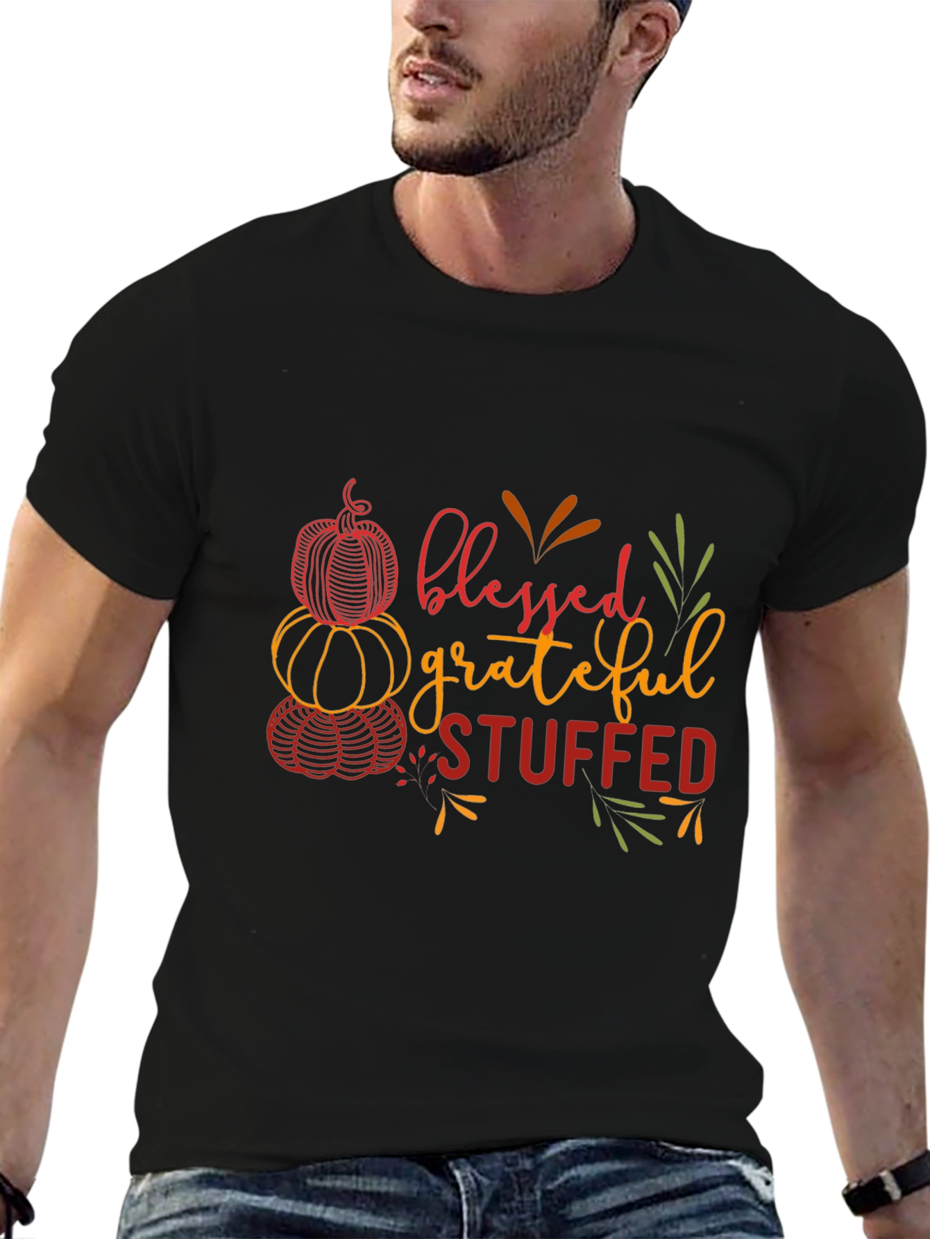 Blessed Grateful Stuffed Thanksgiving T-Shirt