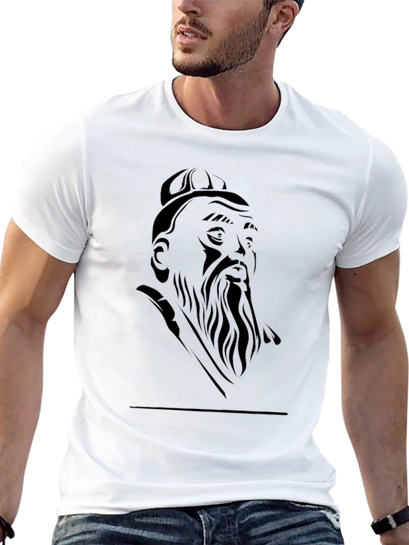 Confucius Graphic Tee - Mens Black T-Shirt