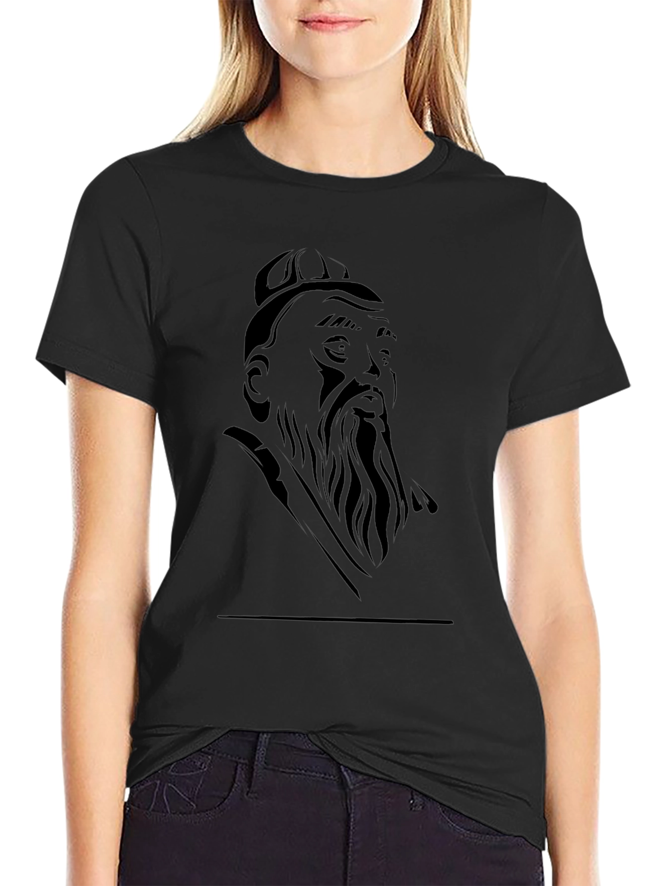 Confucius Graphic Tee - Mens Black T-Shirt