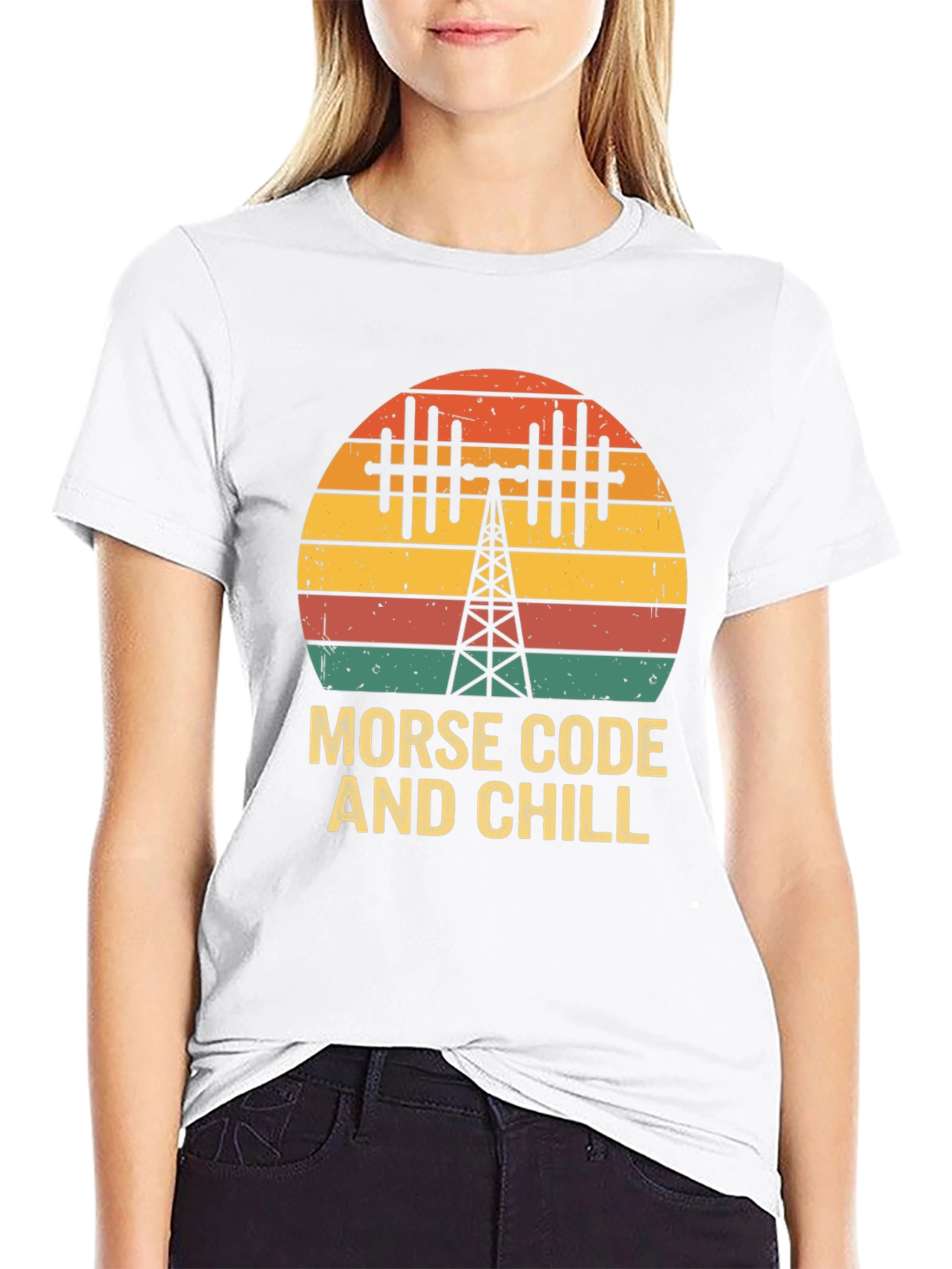 Morse Code and Chill Retro T-Shirt