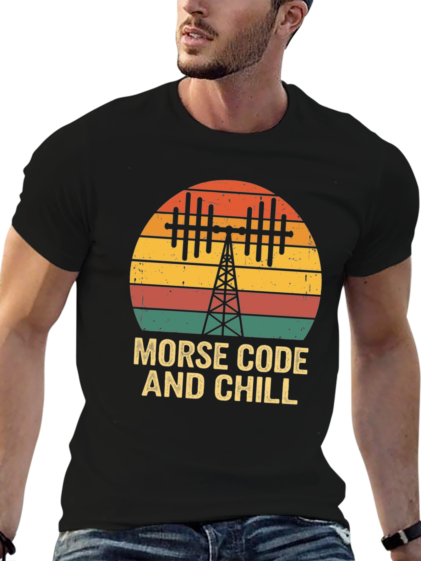 Morse Code and Chill Retro T-Shirt