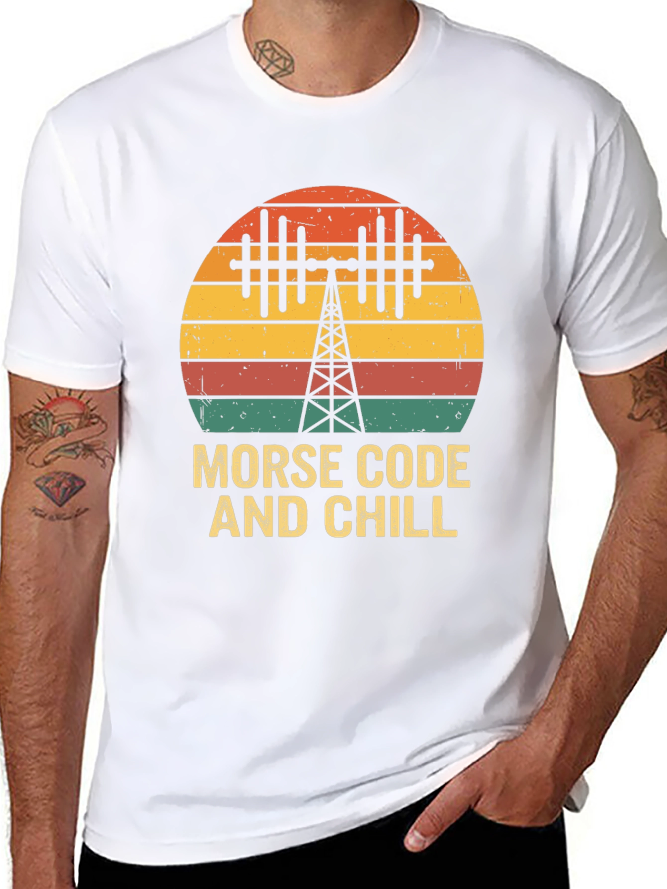 Morse Code and Chill Retro T-Shirt