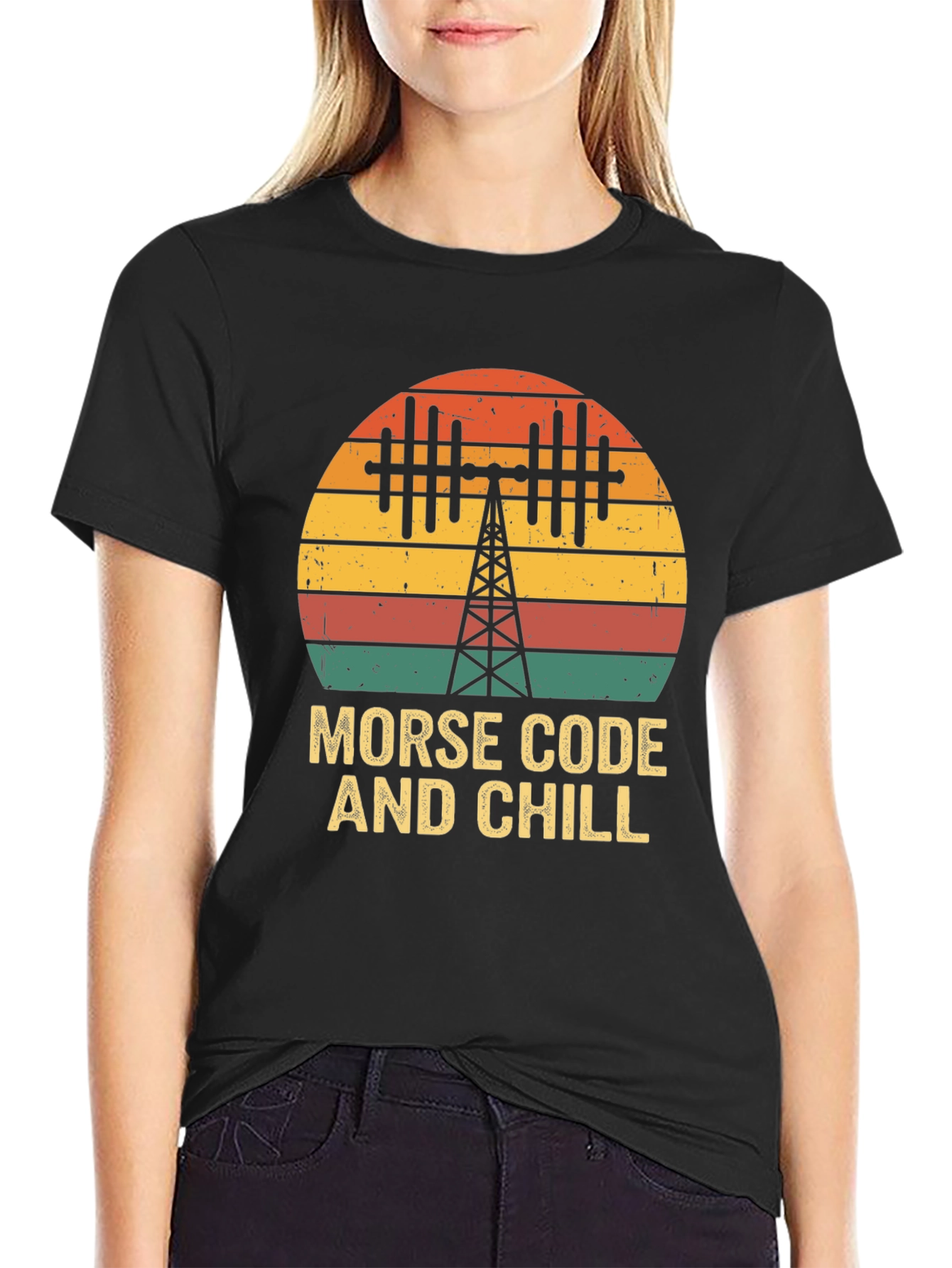 Morse Code and Chill Retro T-Shirt
