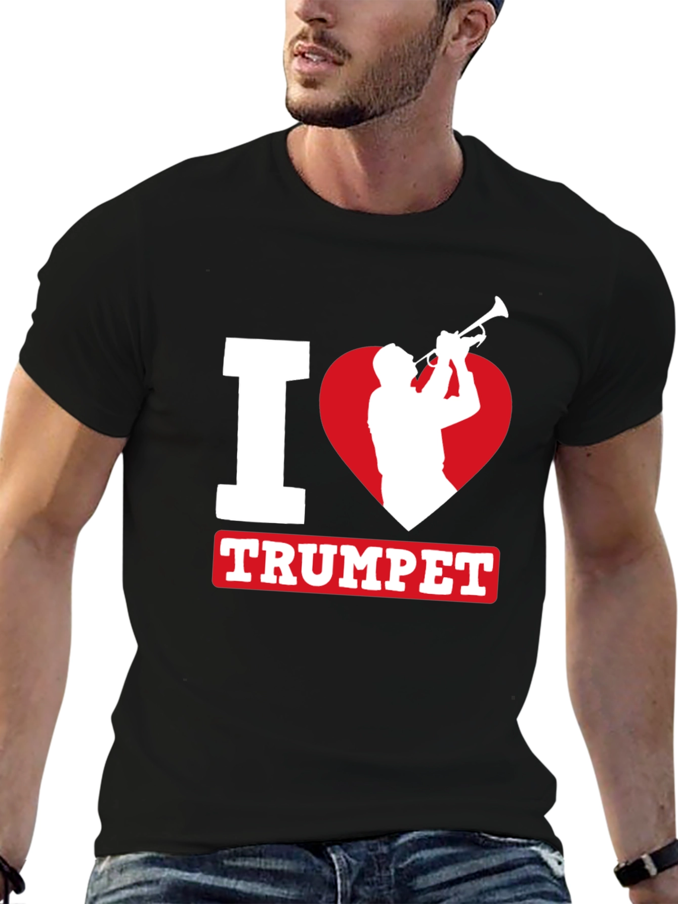 I Heart Trumpet Graphic Tee - Musician T-Shirt