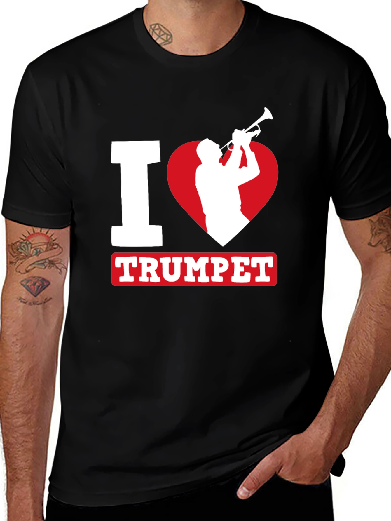I Heart Trumpet Graphic Tee - Musician T-Shirt
