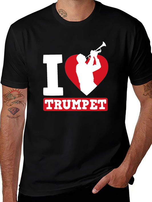 I Heart Trumpet Graphic Tee - Musician T-Shirt