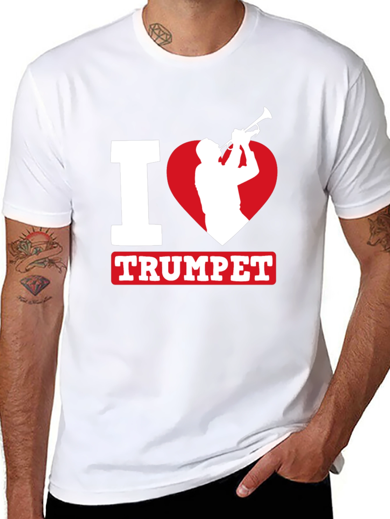 I Heart Trumpet Graphic Tee - Musician T-Shirt