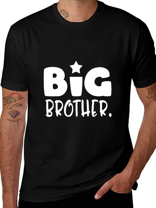 Big Brother Graphic Tee - Black Cotton Shirt