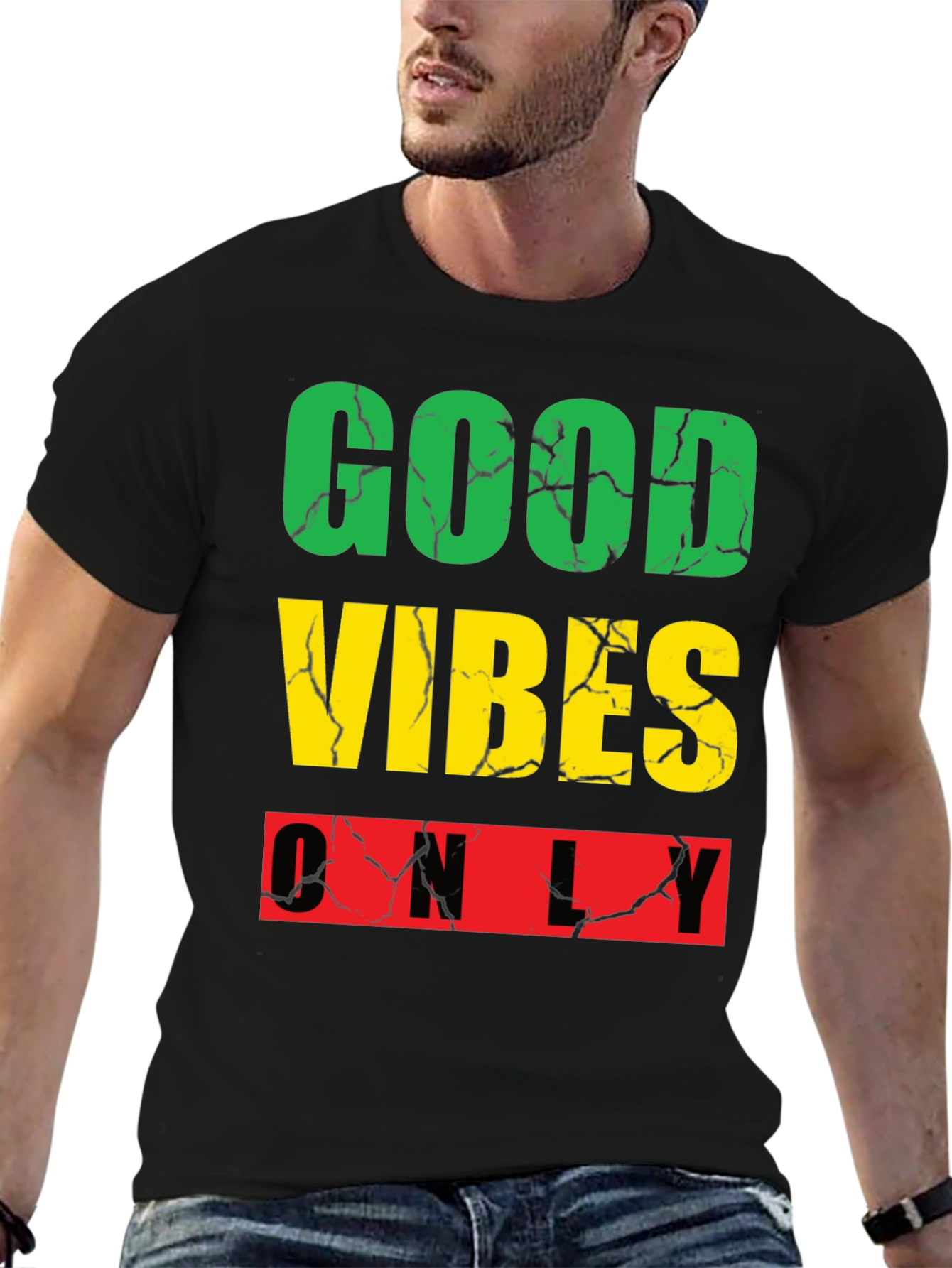 Good Vibes Only Graphic Tee - Black Casual Shirt