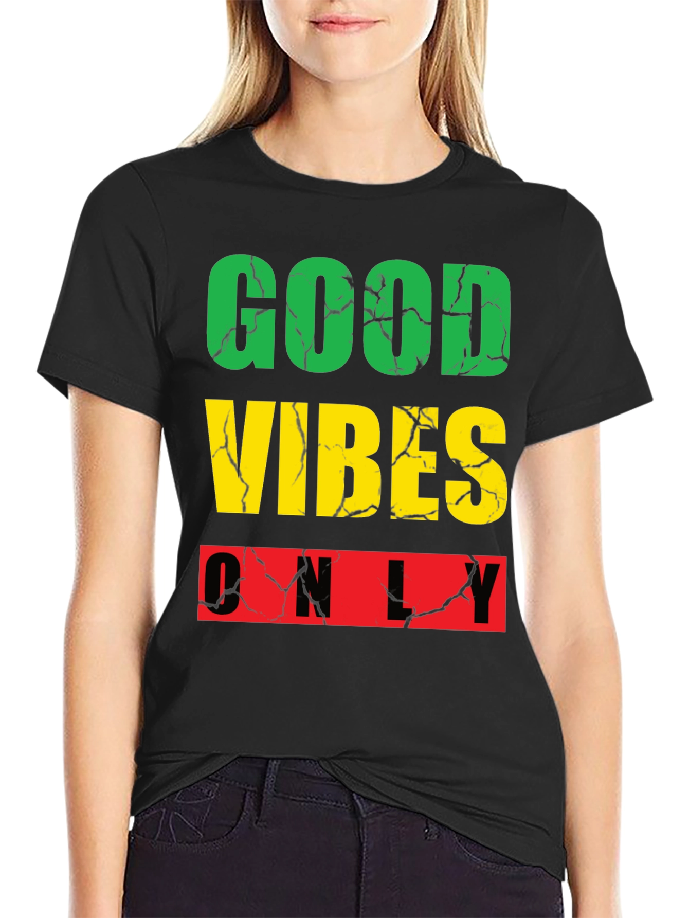 Good Vibes Only Graphic Tee - Black Casual Shirt