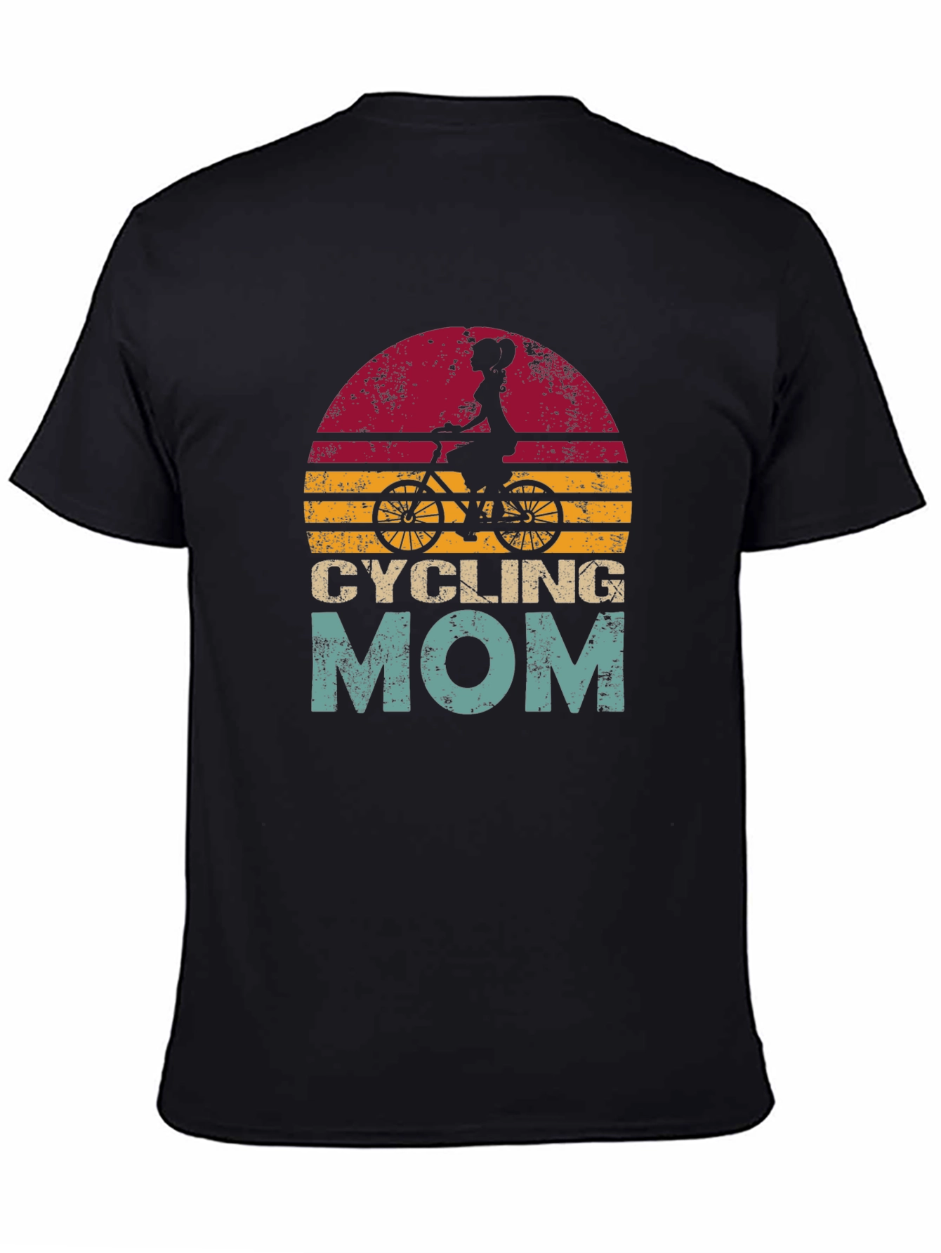 Cycling Mom Graphic T-Shirt - Retro Style
