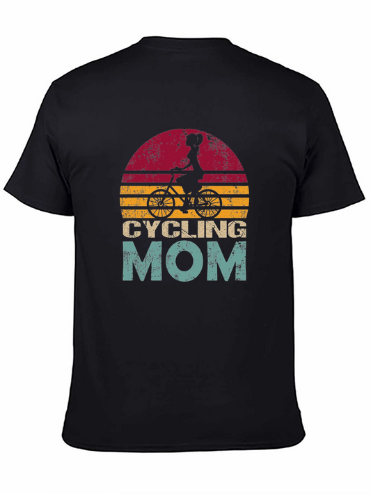 Cycling Mom Graphic T-Shirt - Retro Style