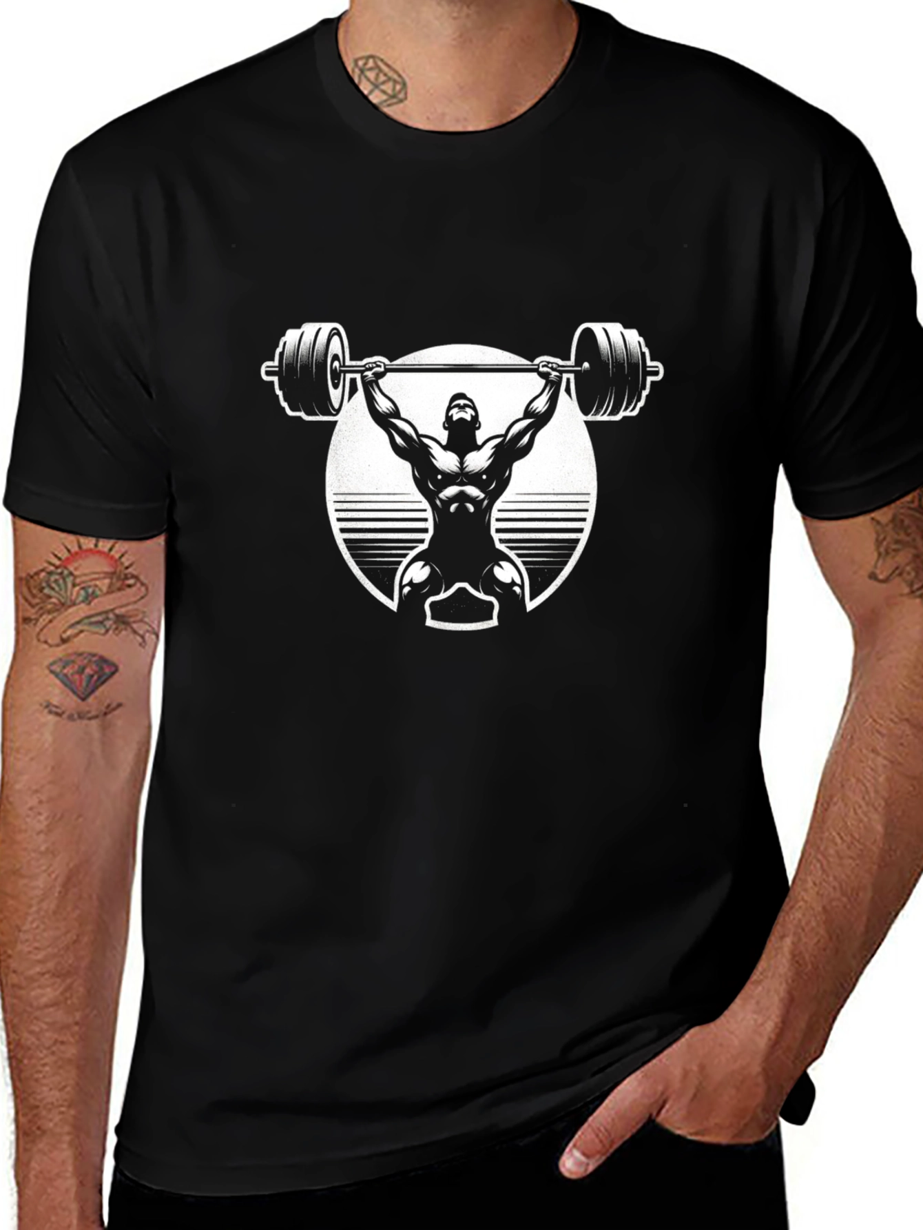 Weightlifter Graphic T-Shirt - Black Gym Apparel