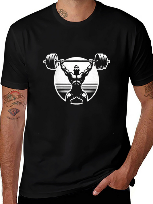 Weightlifter Graphic T-Shirt - Black Gym Apparel