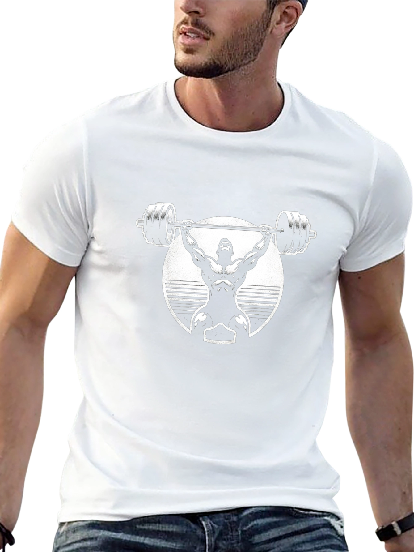 Weightlifter Graphic T-Shirt - Black Gym Apparel