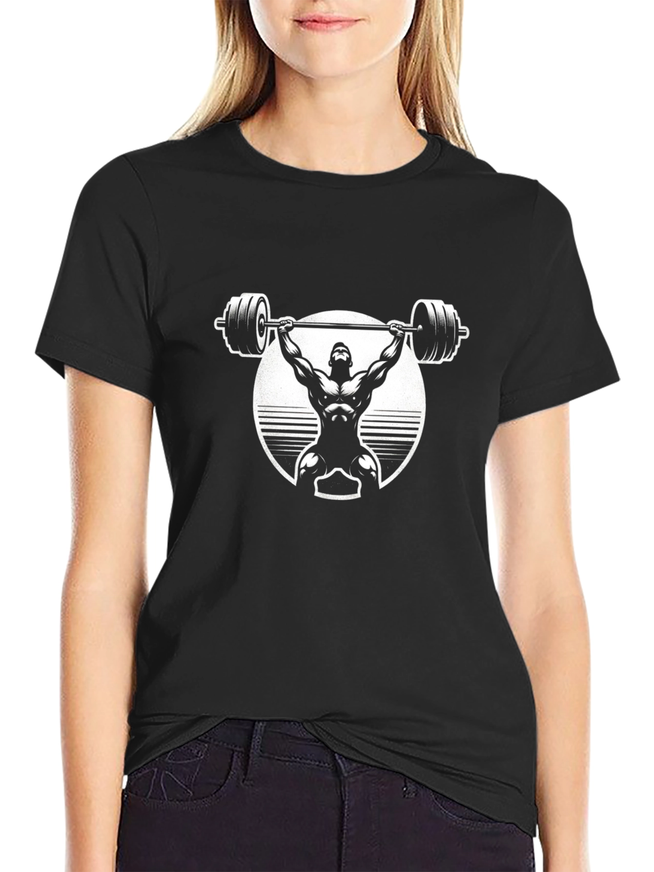 Weightlifter Graphic T-Shirt - Black Gym Apparel