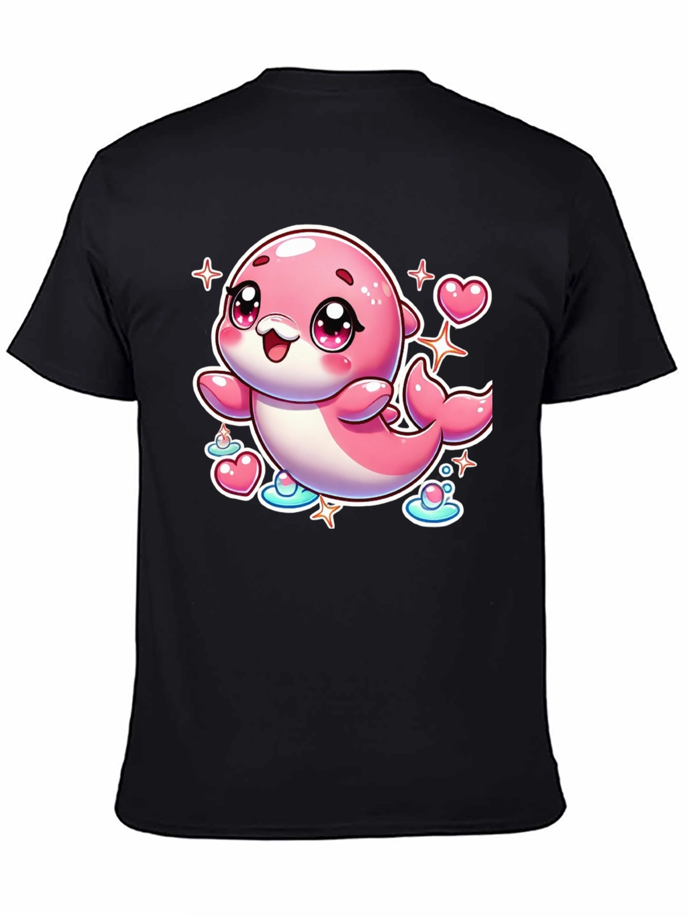 Cute Pink Dolphin Graphic Tee