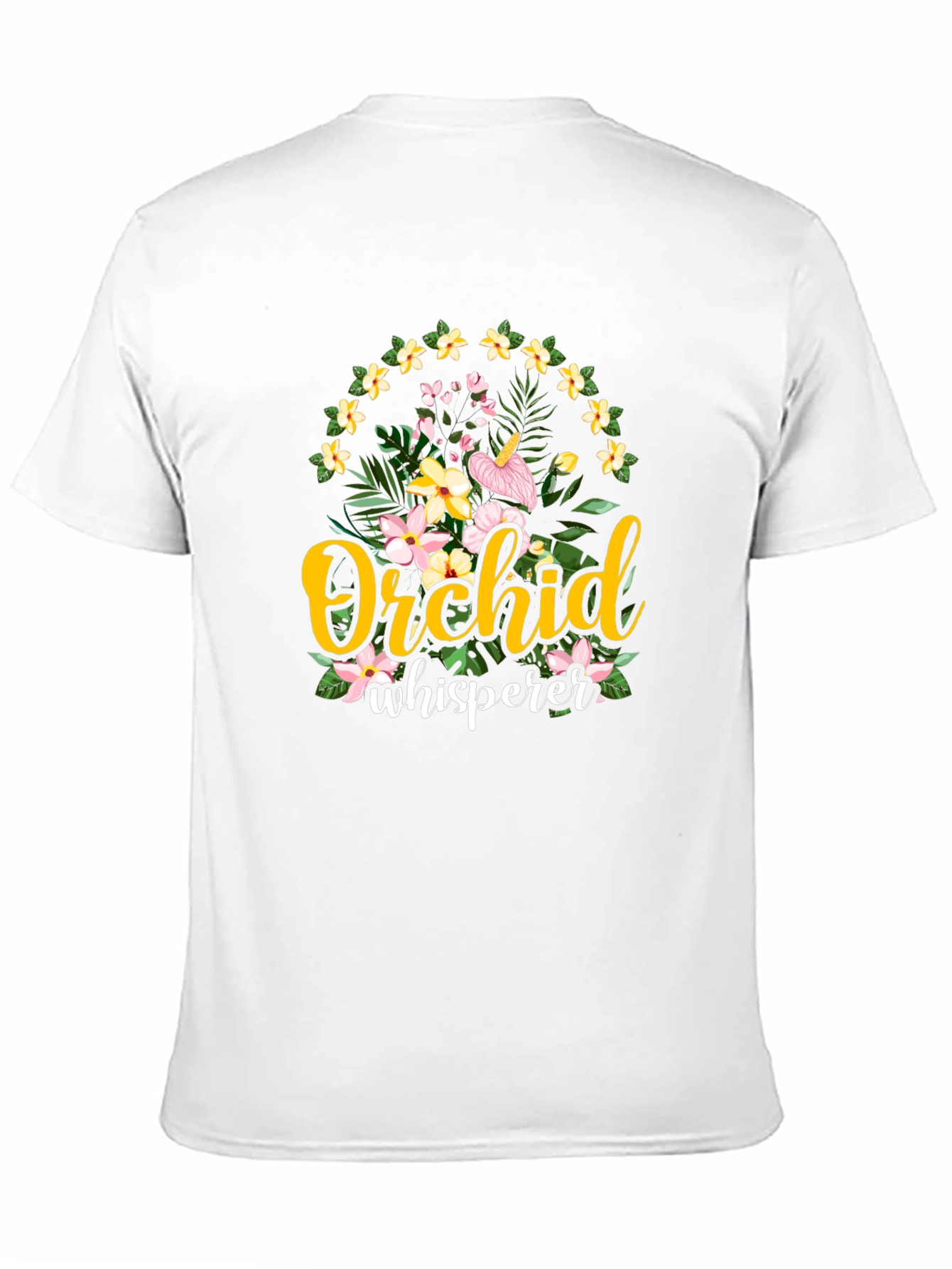 Orchid Whisperer Graphic T-Shirt - Floral Design