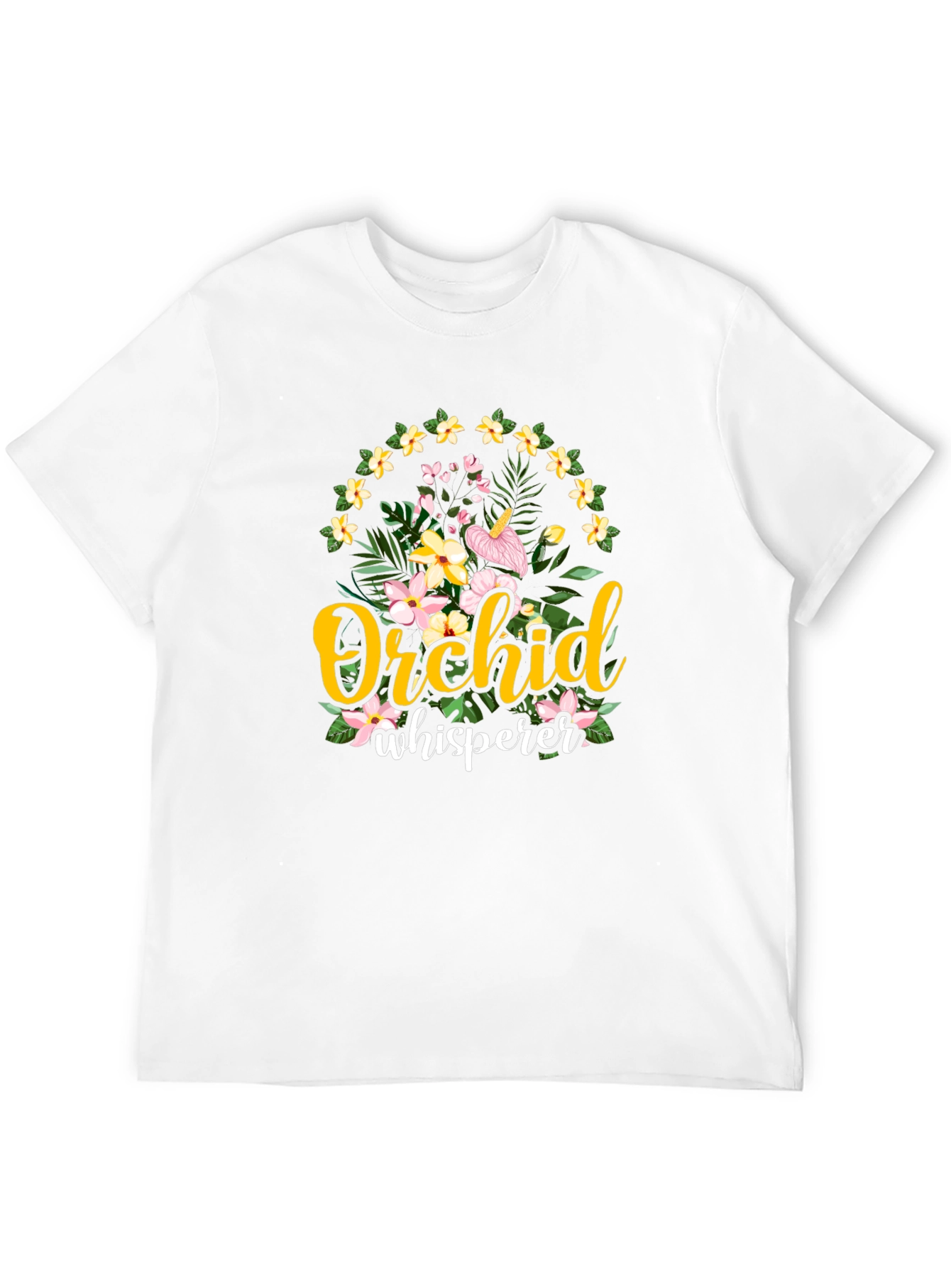 Orchid Whisperer Graphic T-Shirt - Floral Design