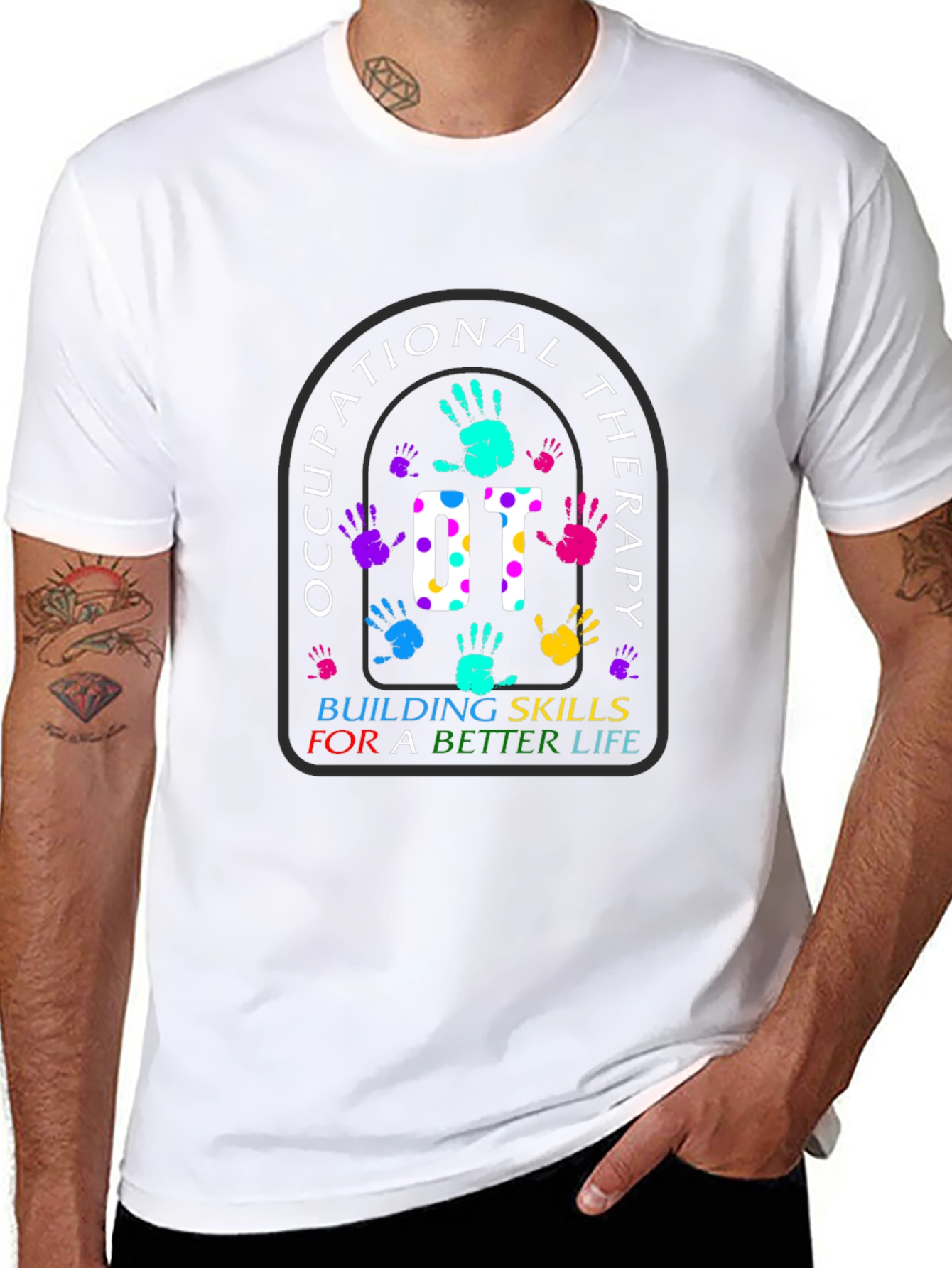 Occupational Therapy OT Handprint Graphic Tee