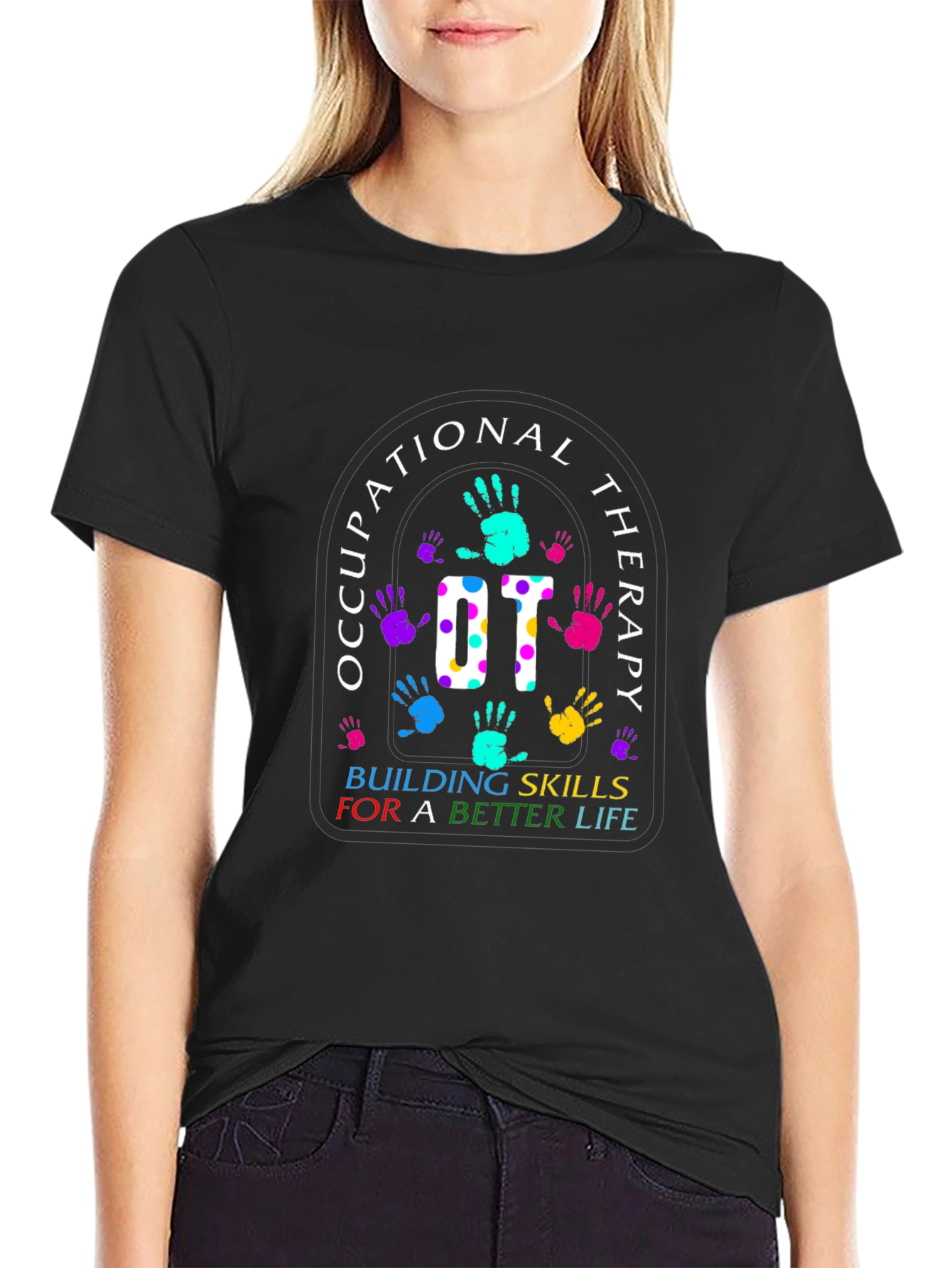 Occupational Therapy OT Handprint Graphic Tee