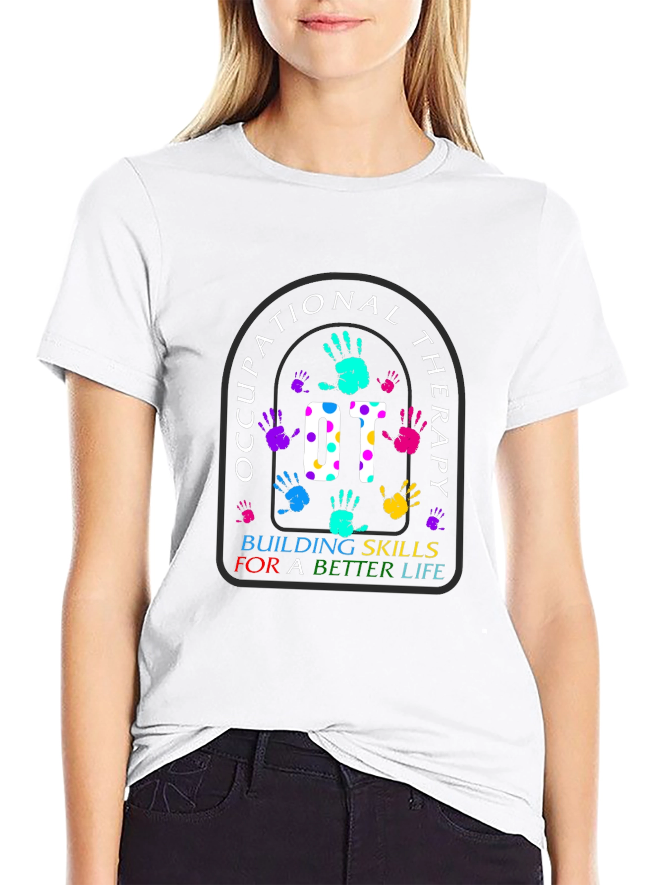 Occupational Therapy OT Handprint Graphic Tee