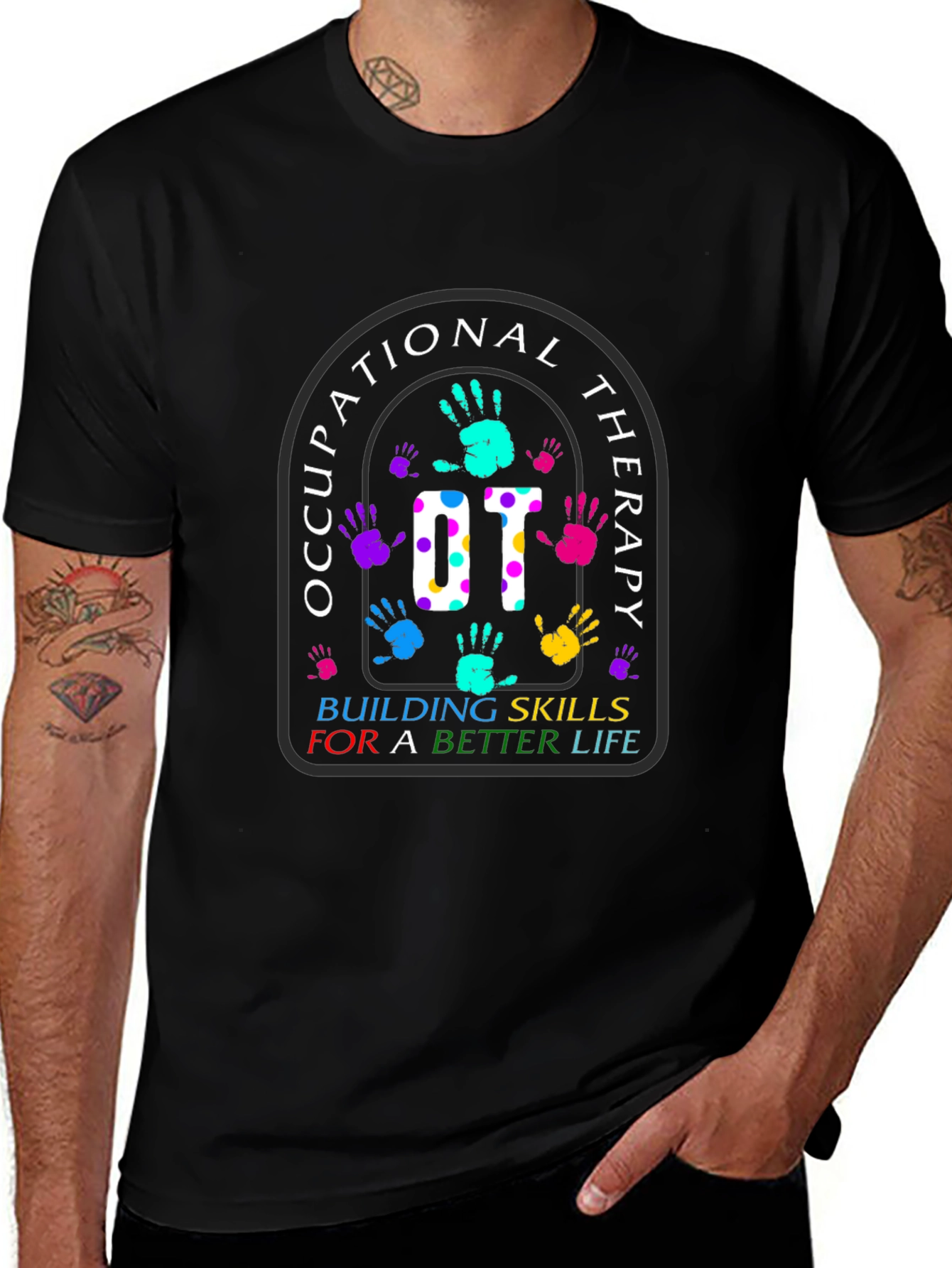 Occupational Therapy OT Handprint Graphic Tee