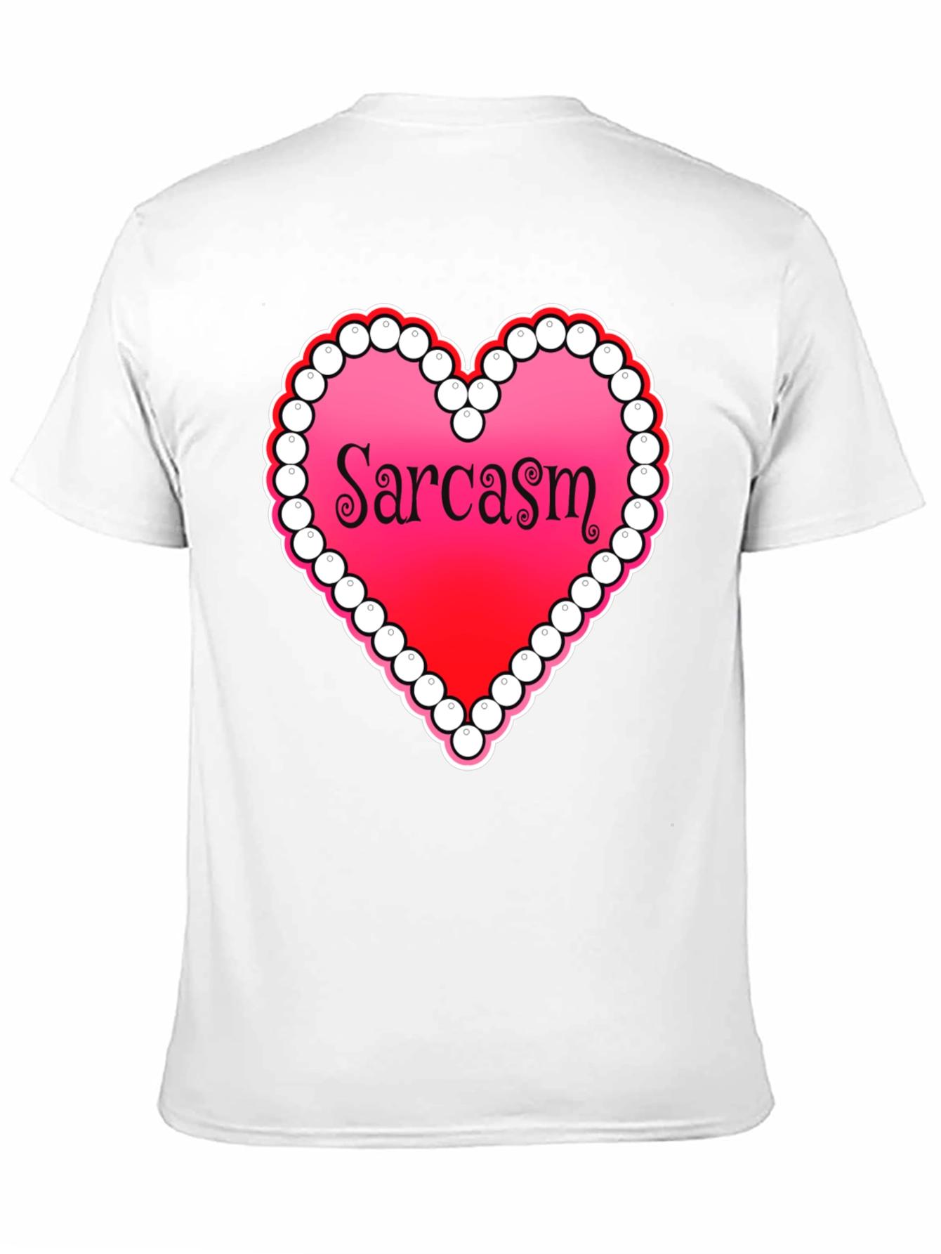 Sarcasm Heart Graphic Tee - Casual Statement Shirt
